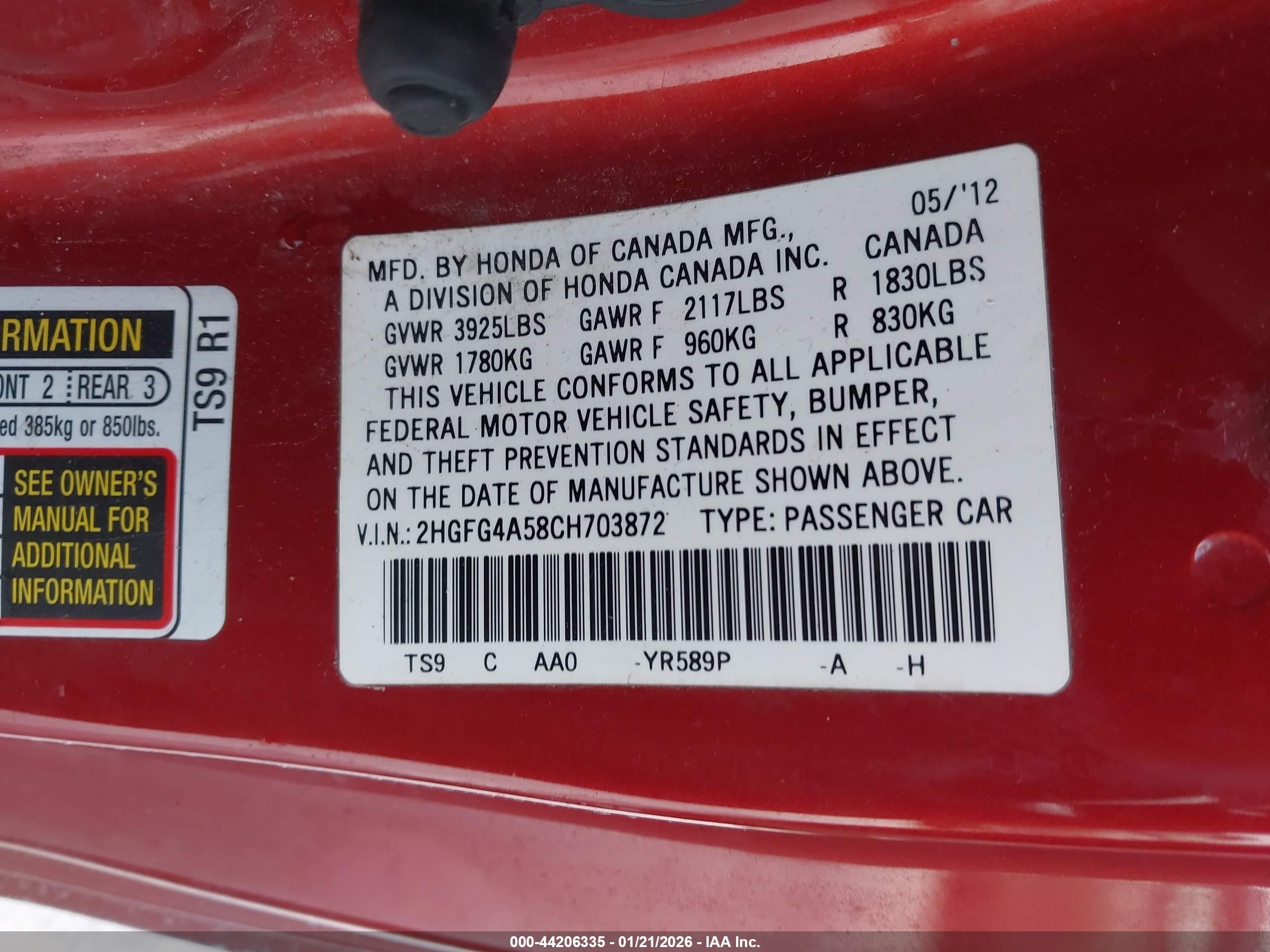 HONDA CIVIC image 9