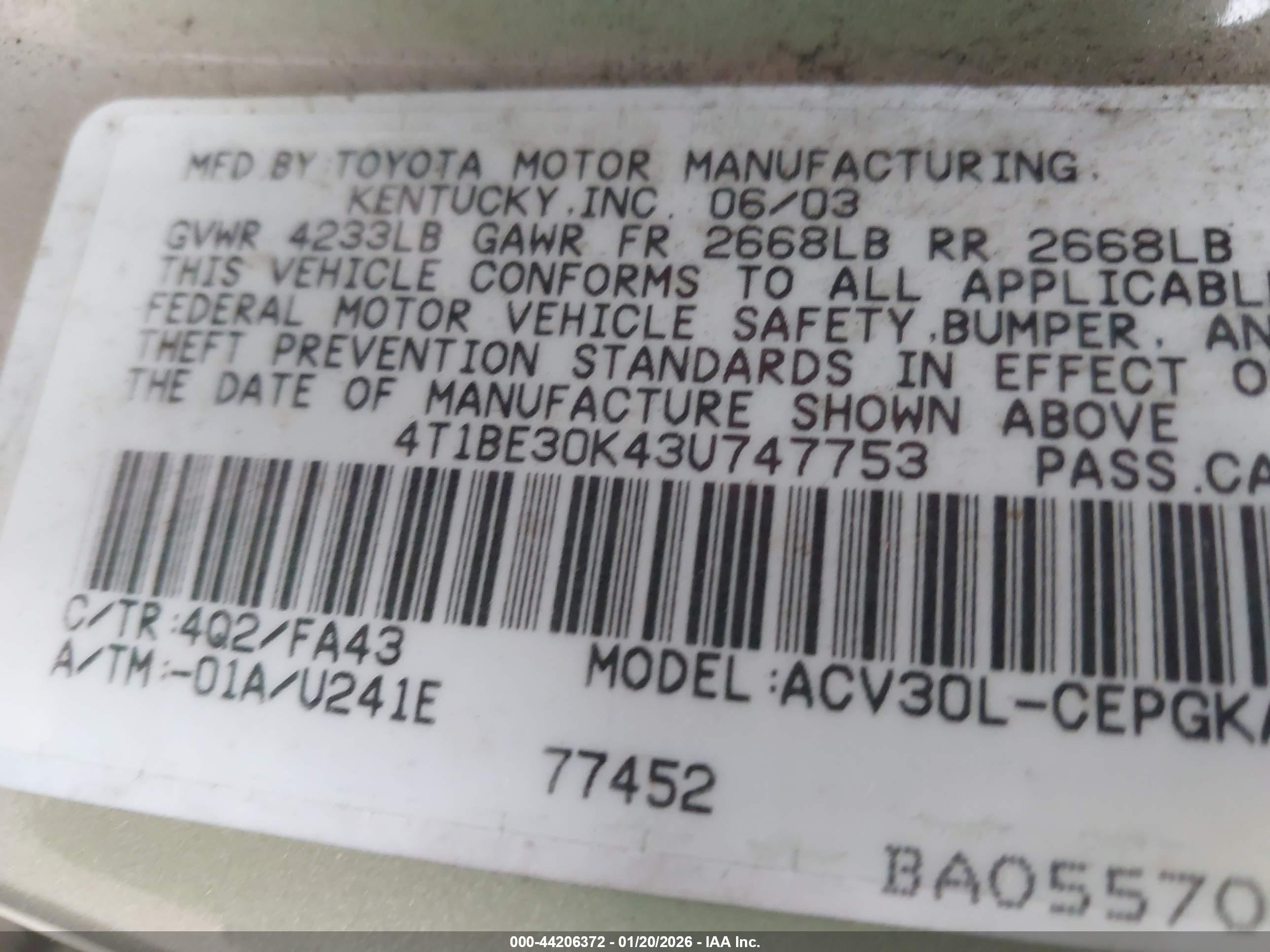 TOYOTA CAMRY image 9