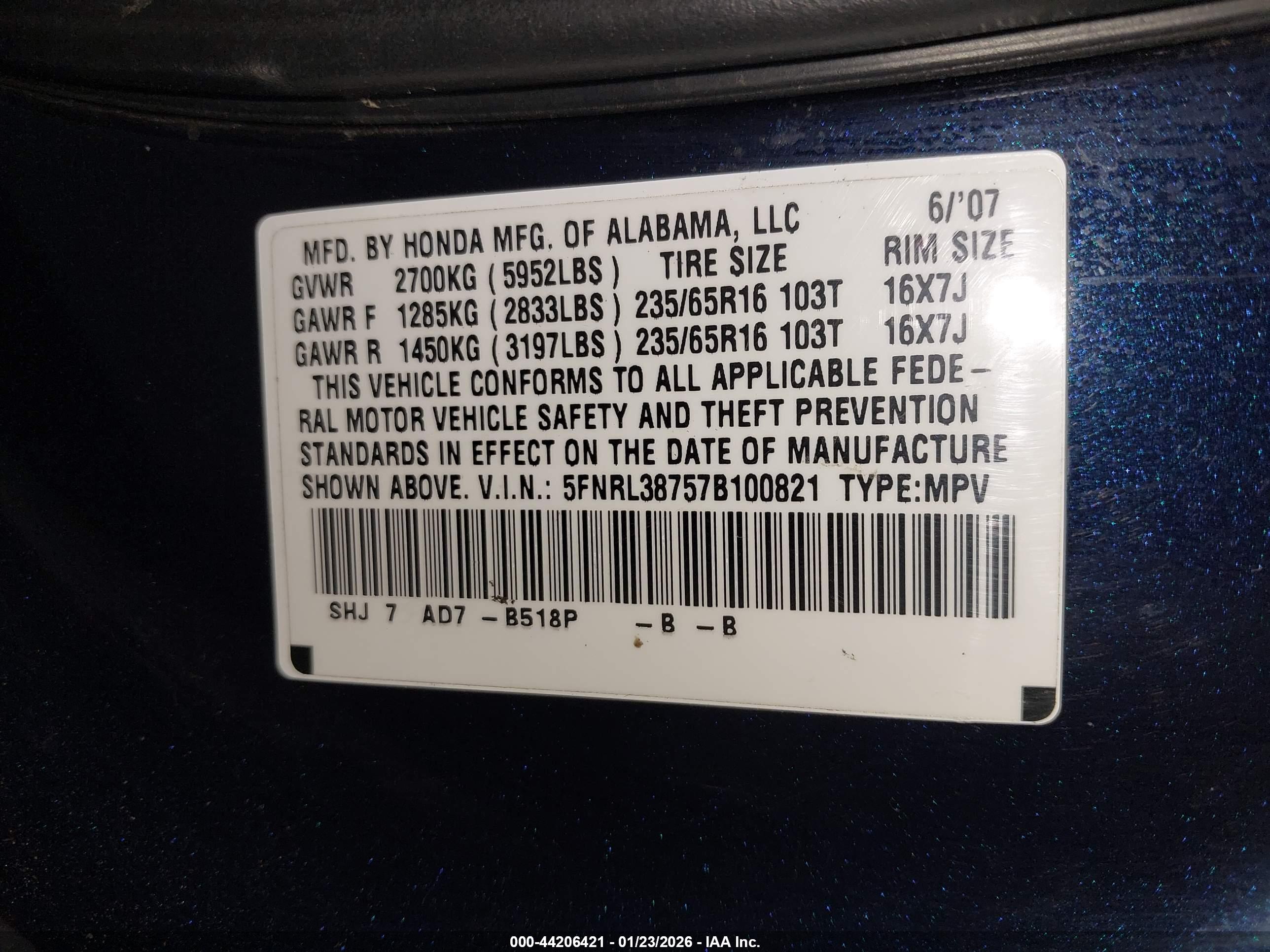 HONDA ODYSSEY image 9