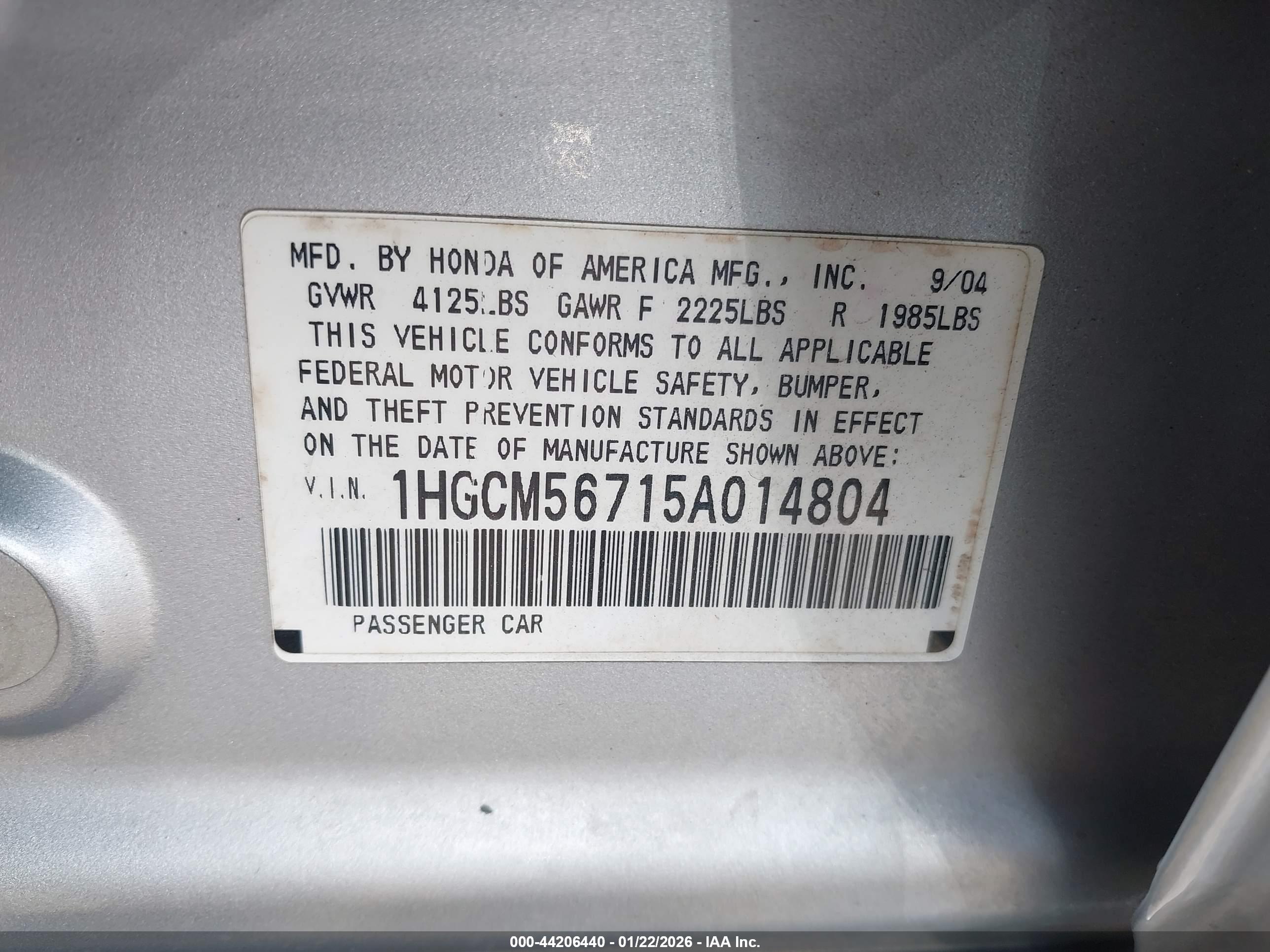 HONDA ACCORD image 9