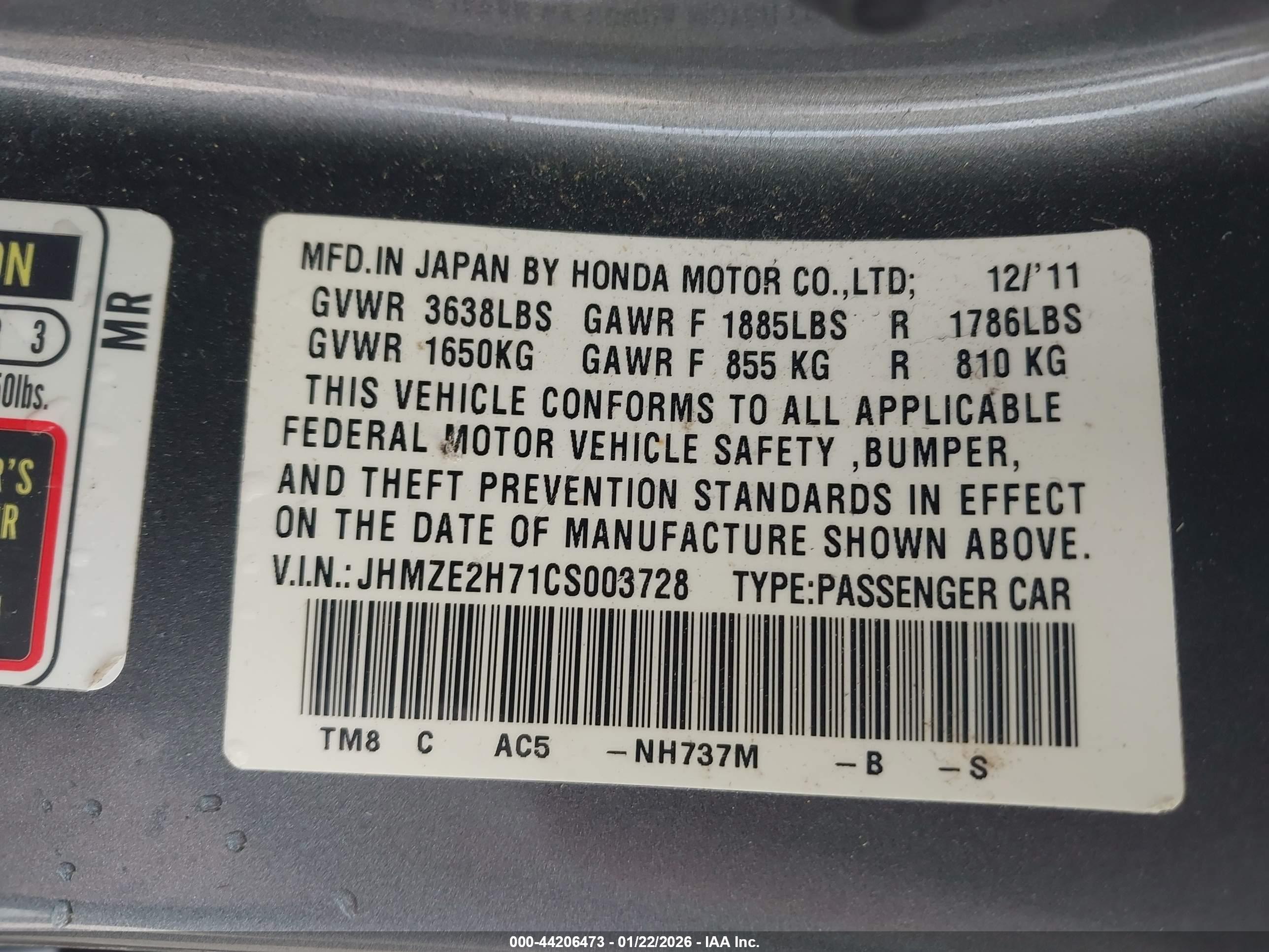 HONDA INSIGHT image 9