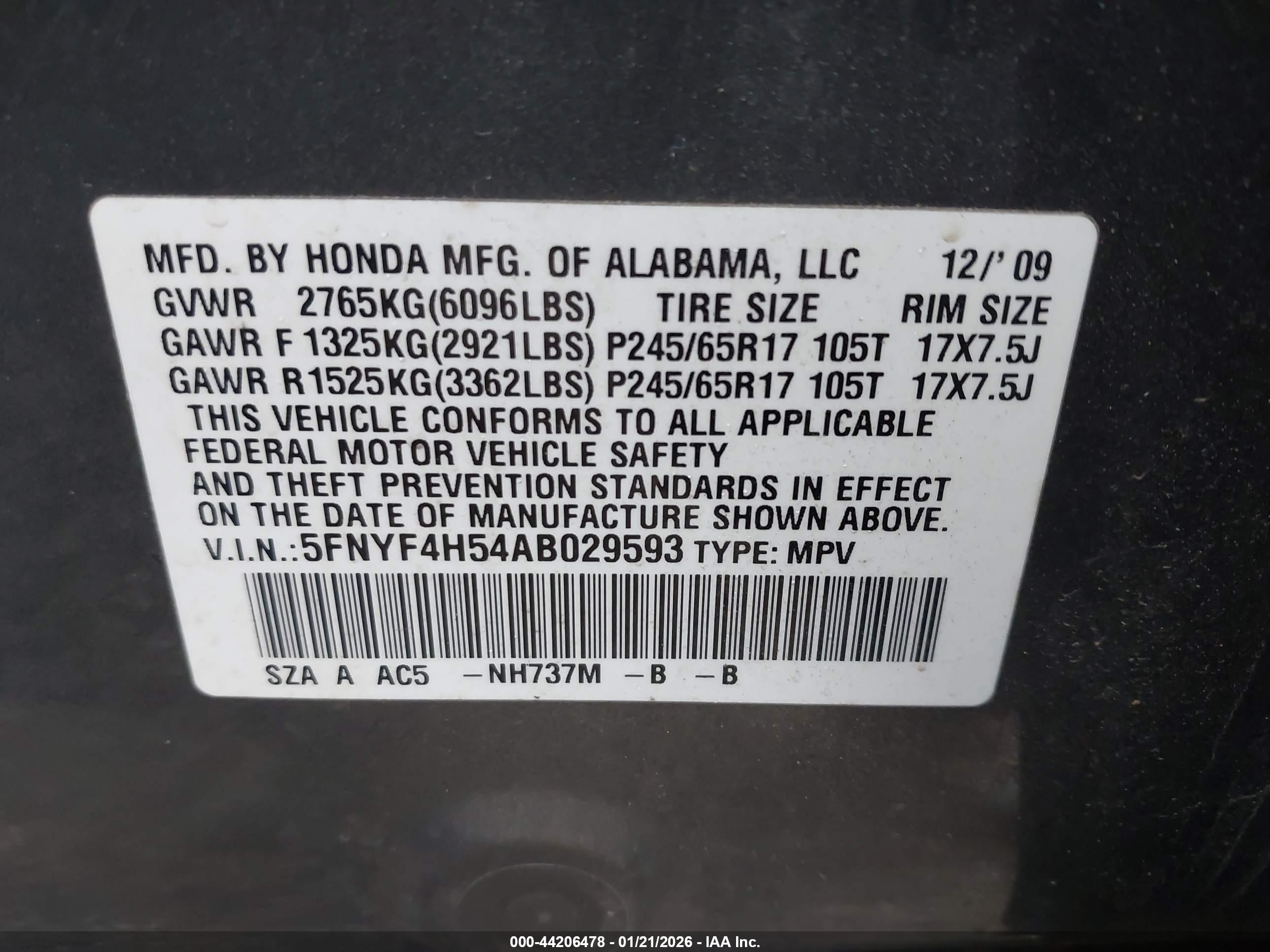 HONDA PILOT image 9
