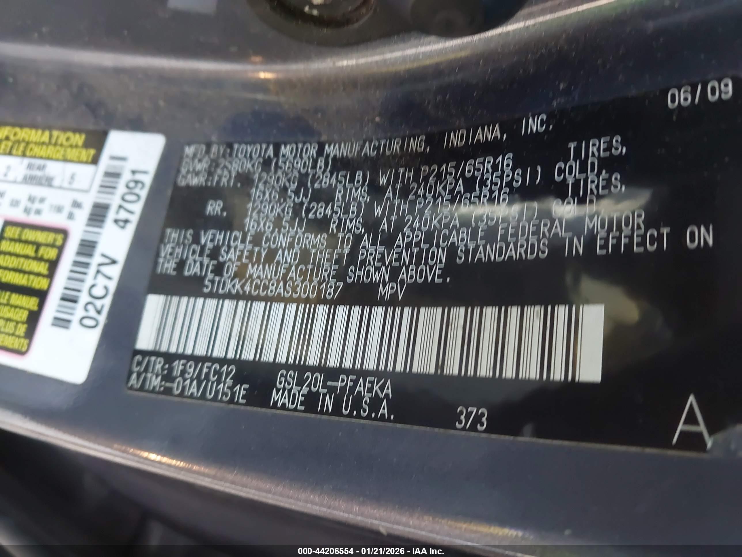 TOYOTA SIENNA image 9