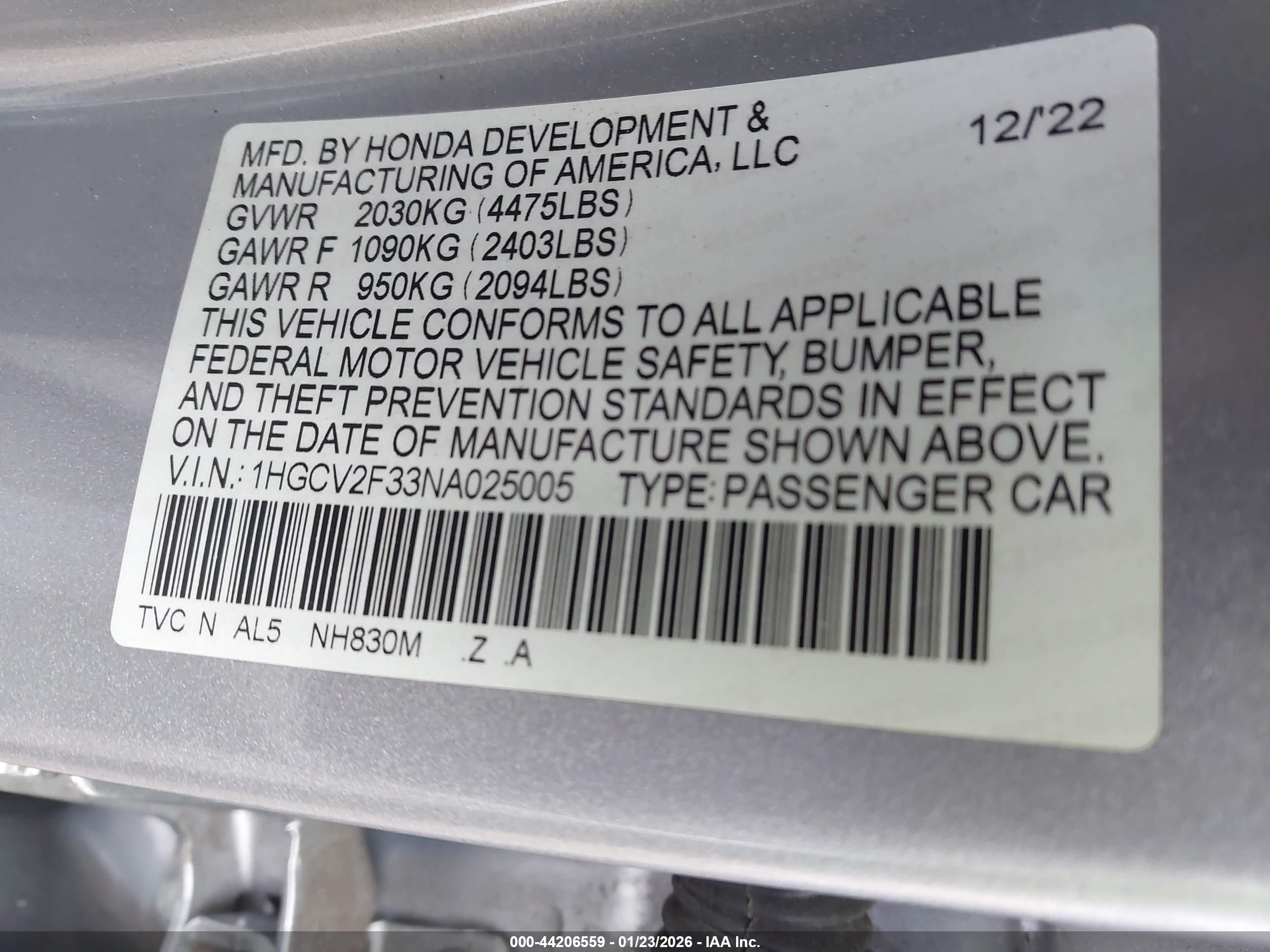 HONDA ACCORD image 9