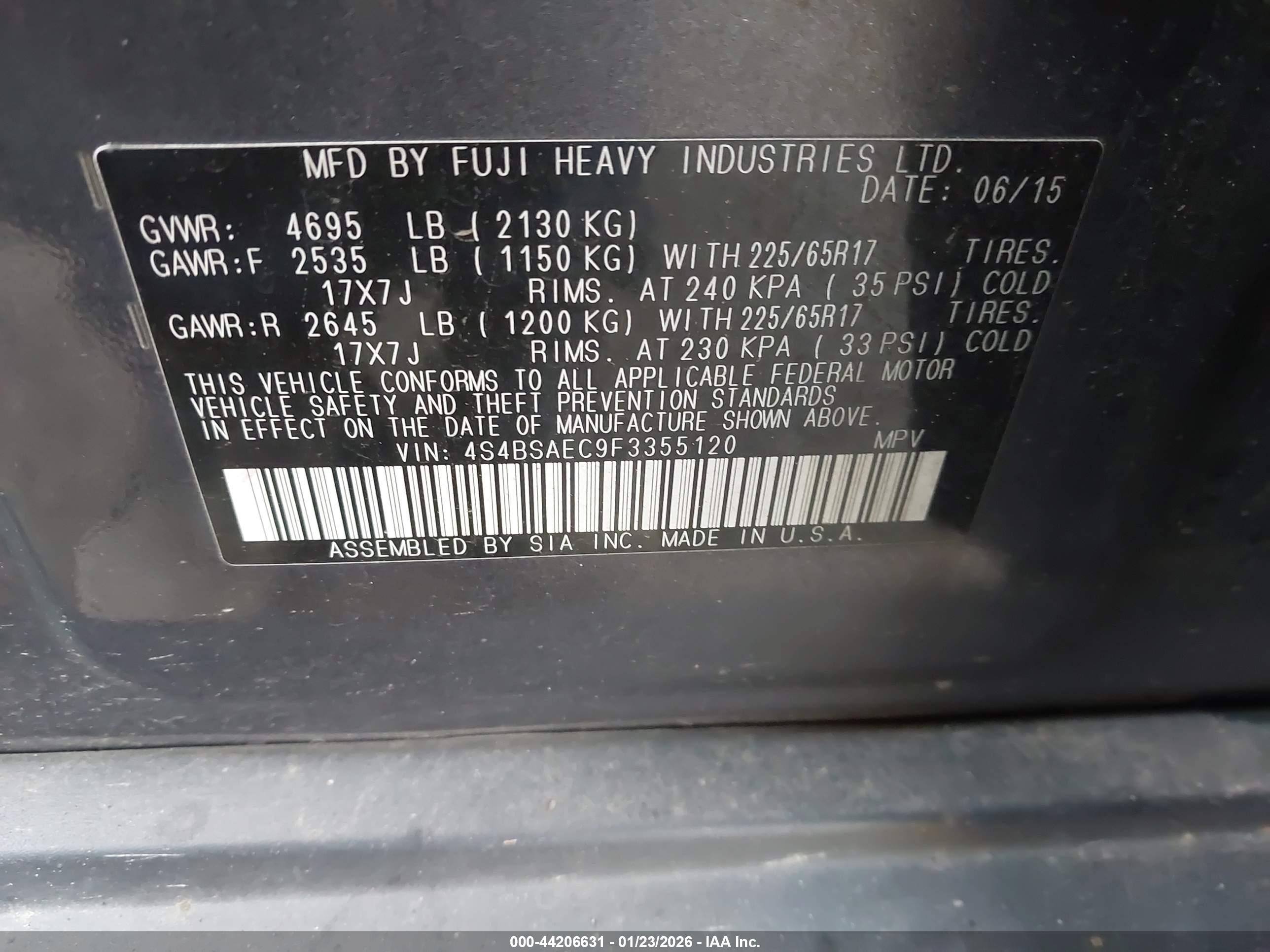 SUBARU OUTBACK image 9