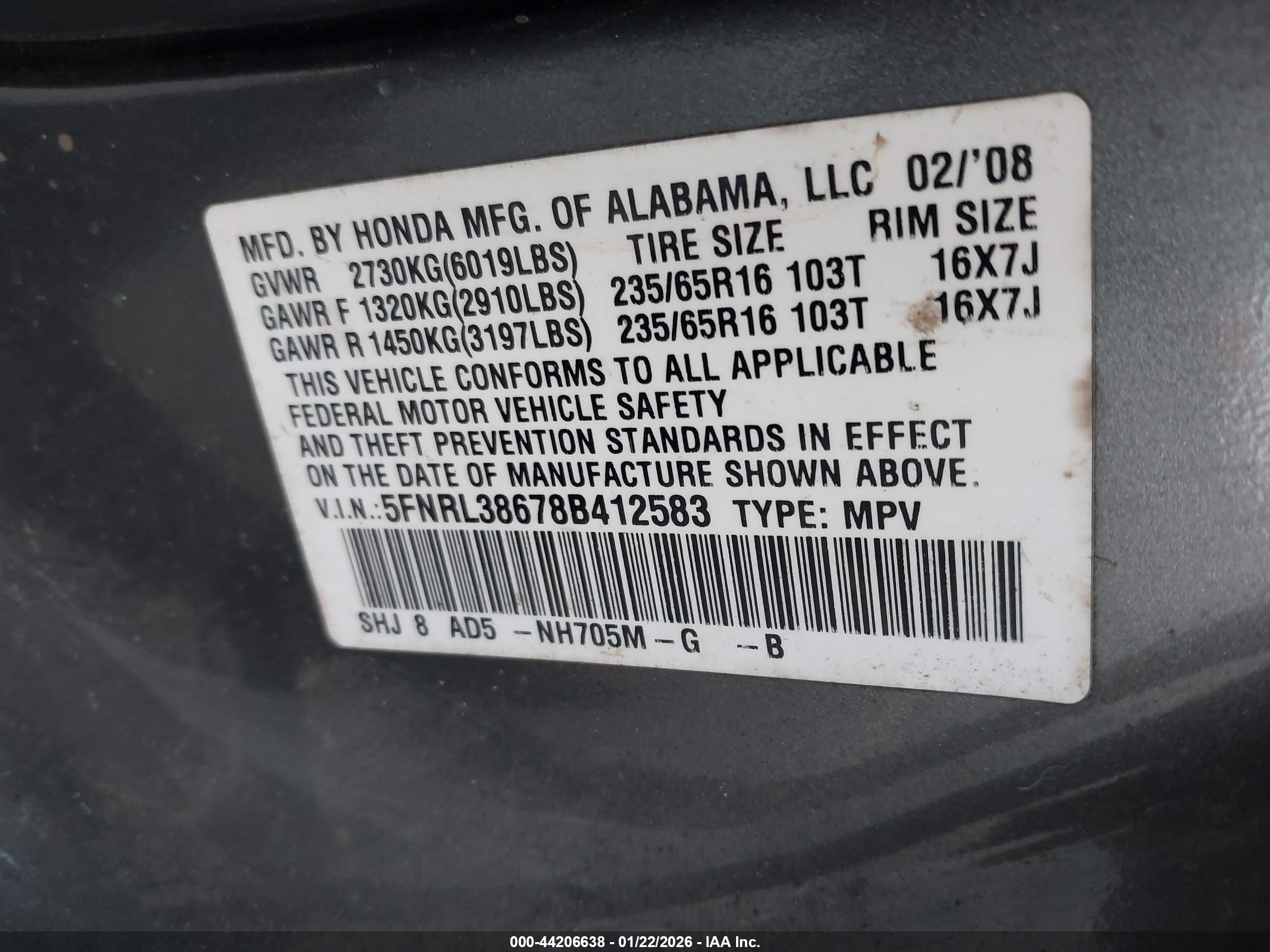 HONDA ODYSSEY image 9