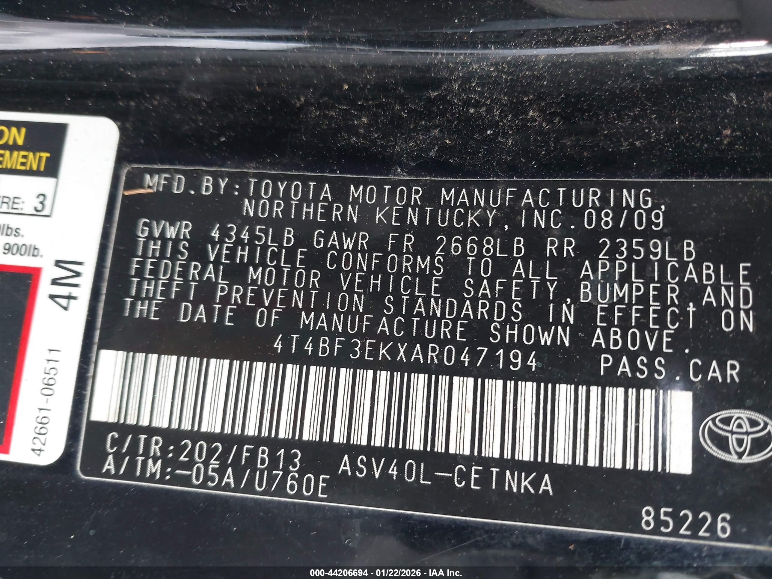 TOYOTA CAMRY image 9