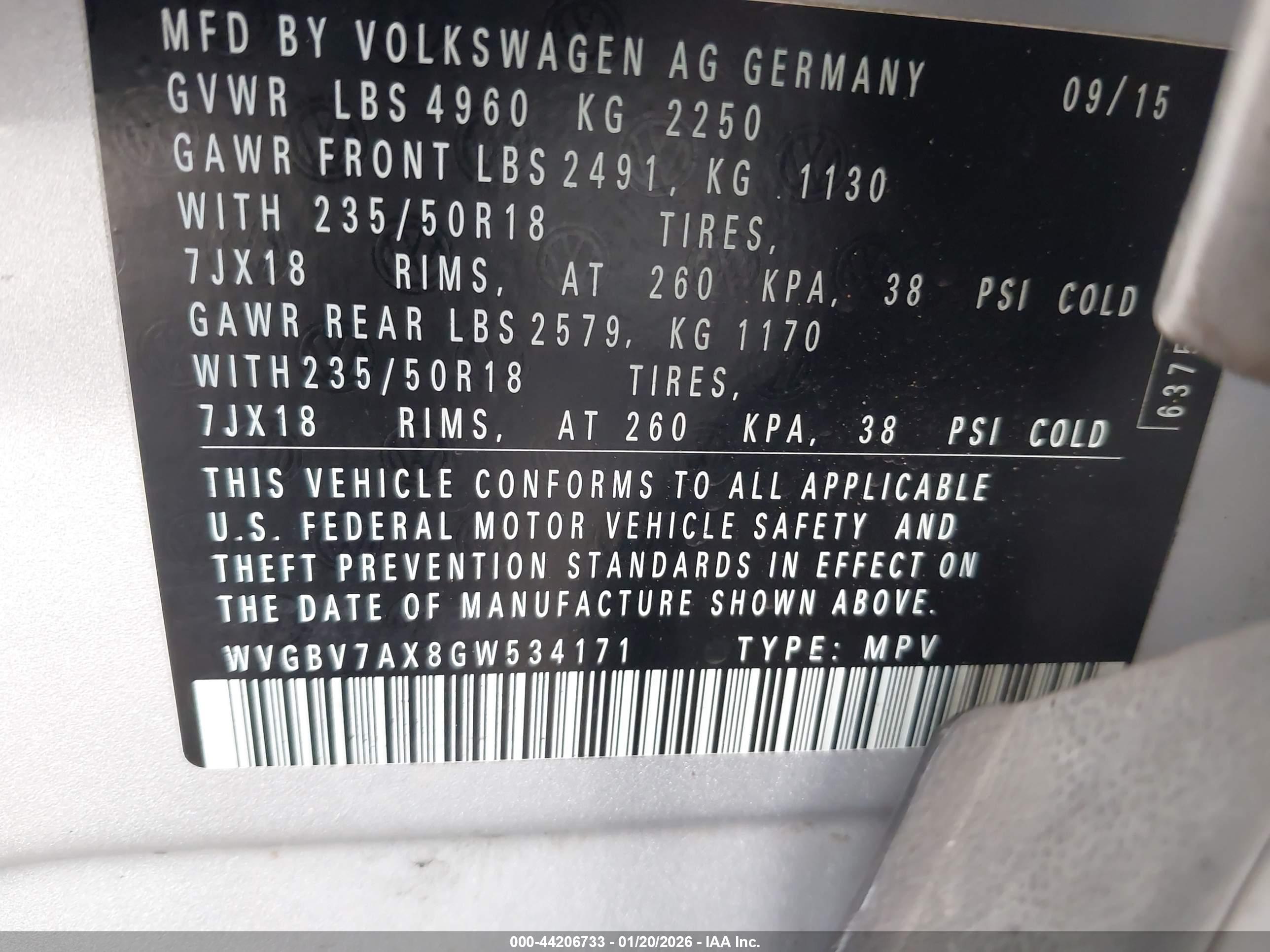 VOLKSWAGEN TIGUAN image 9