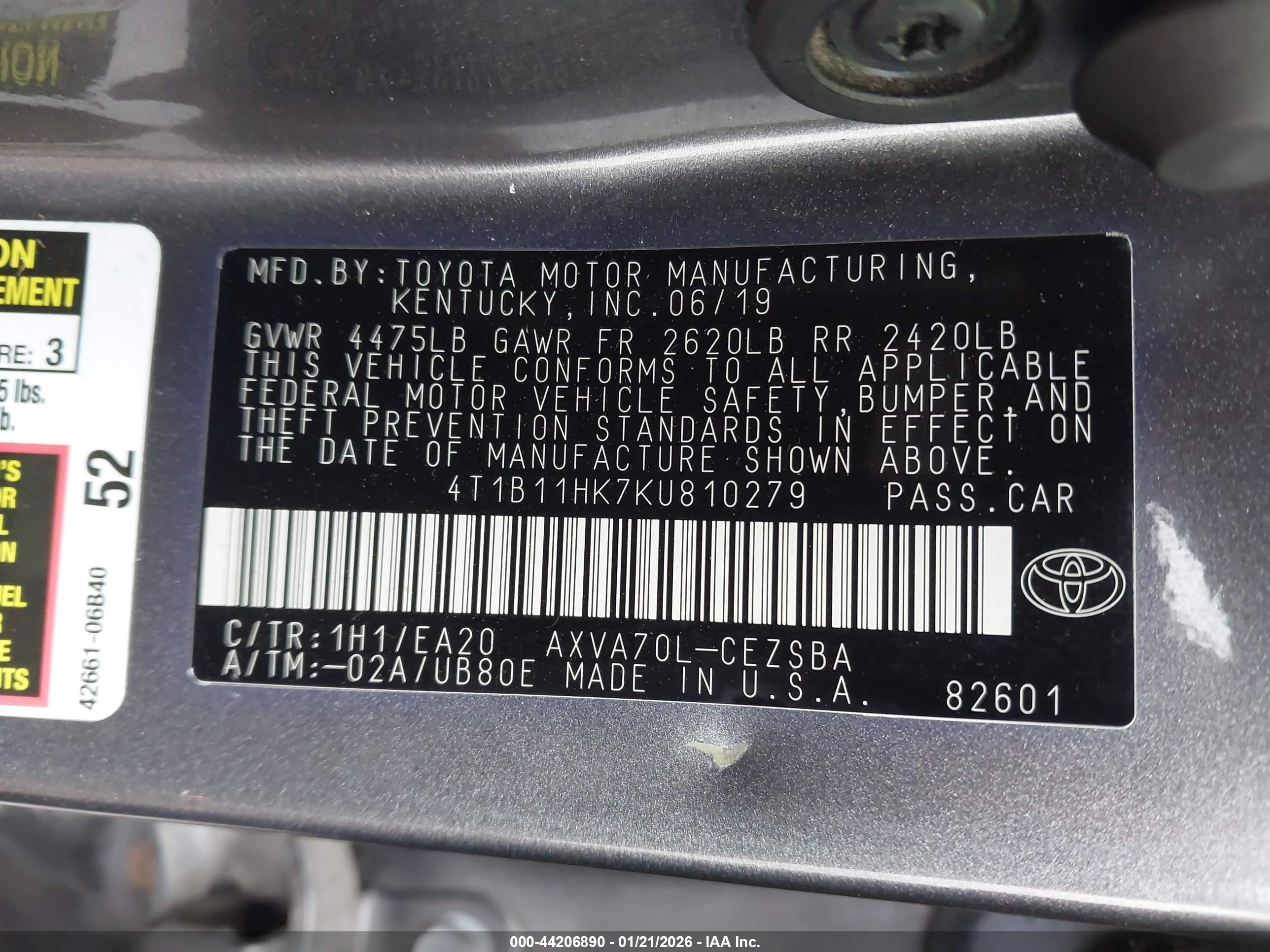 TOYOTA CAMRY image 9