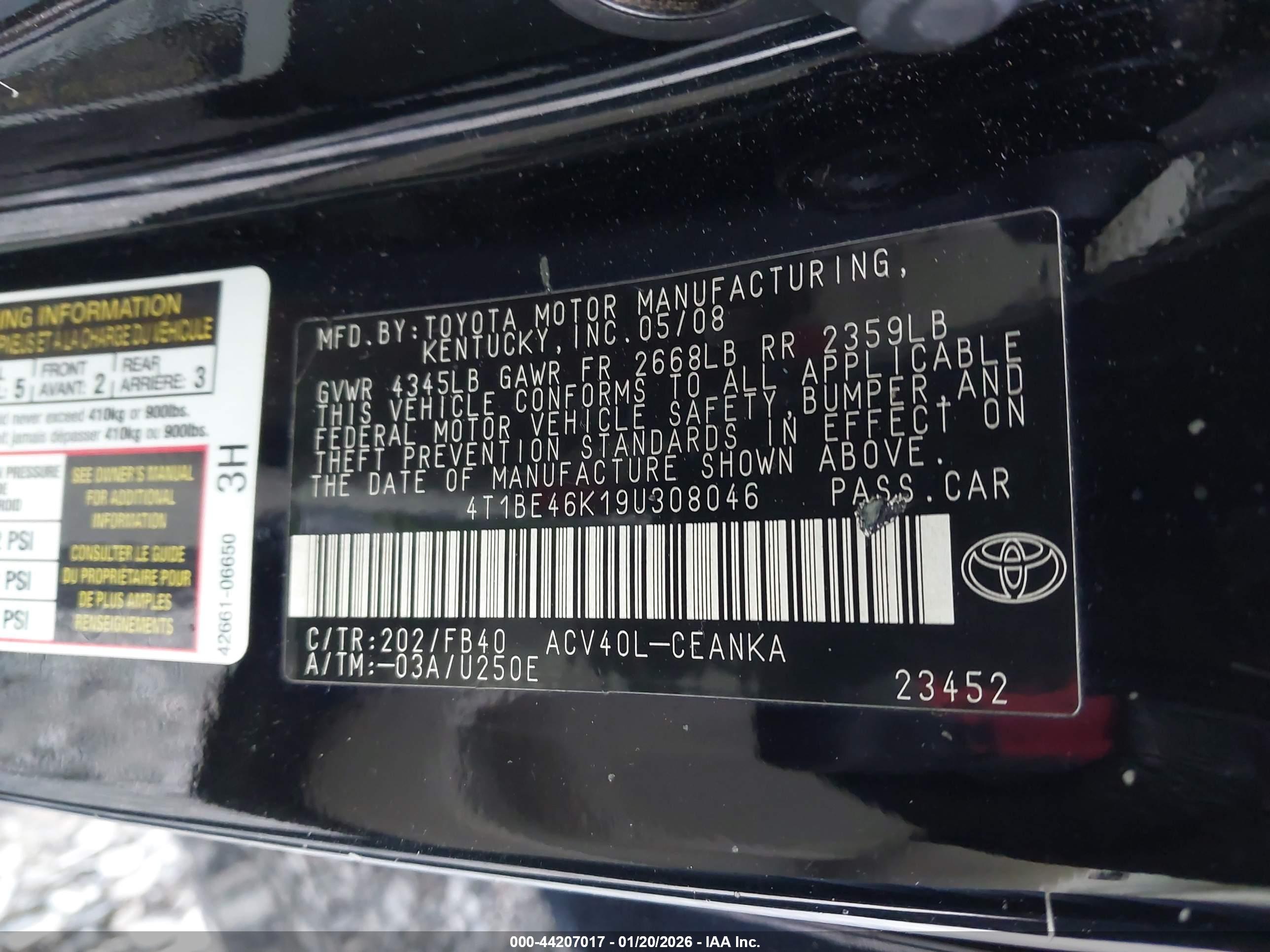 TOYOTA CAMRY image 9