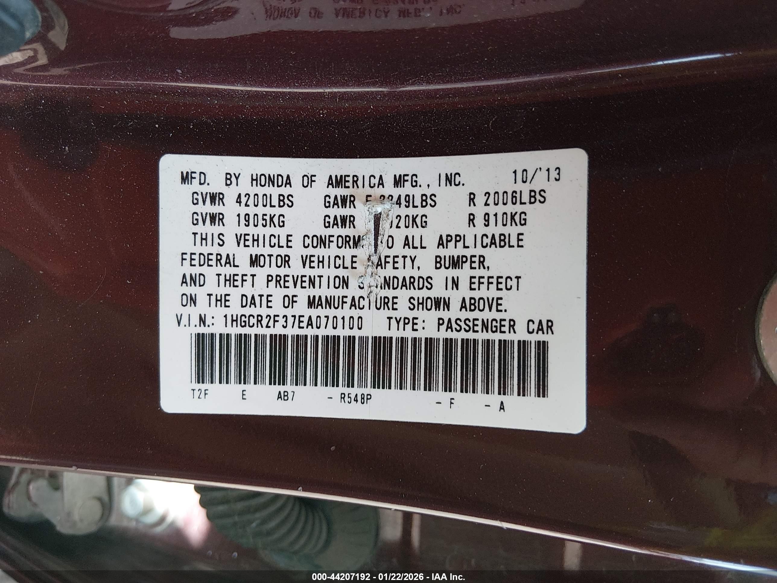 HONDA ACCORD image 9
