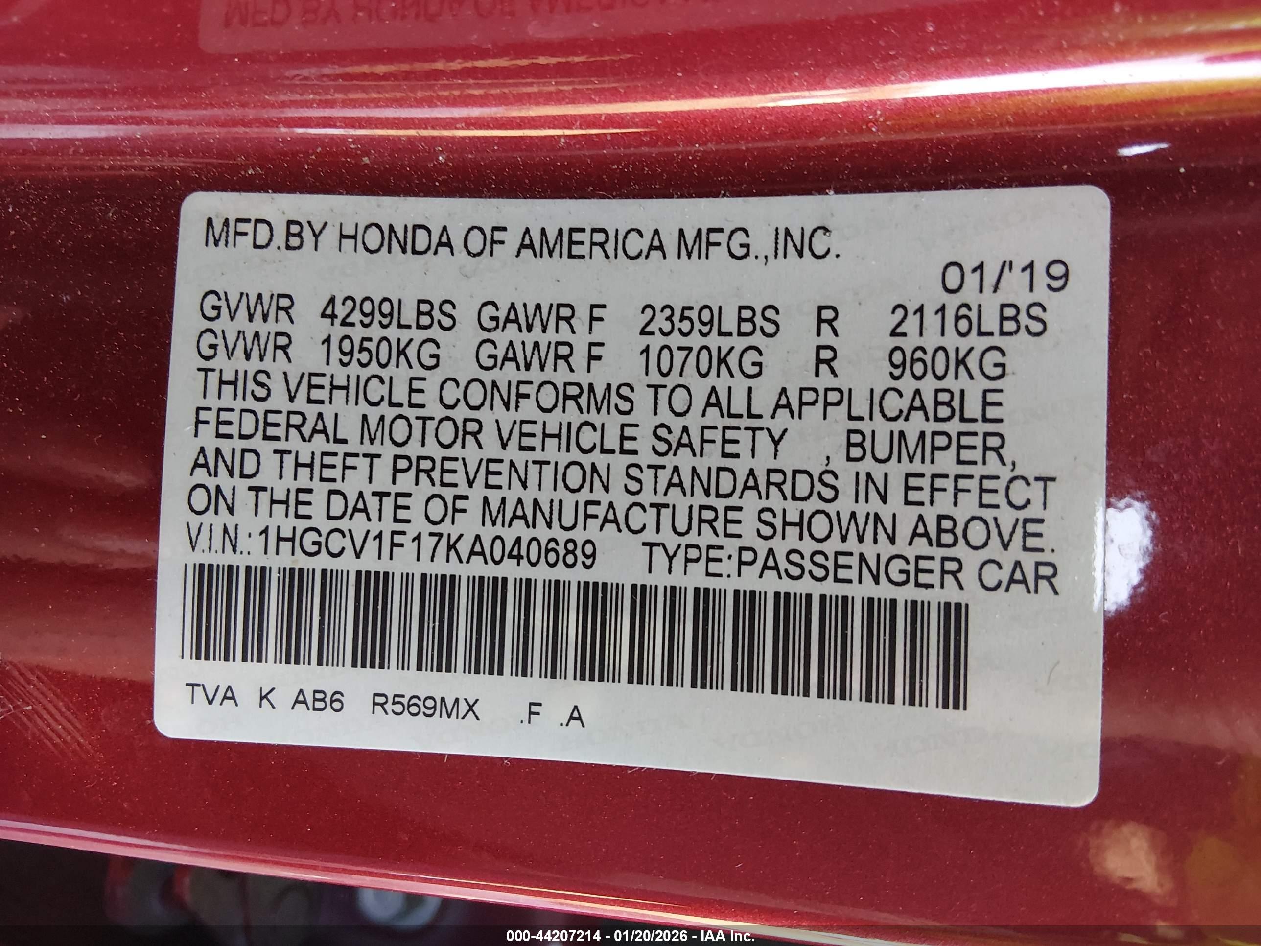 HONDA ACCORD image 9