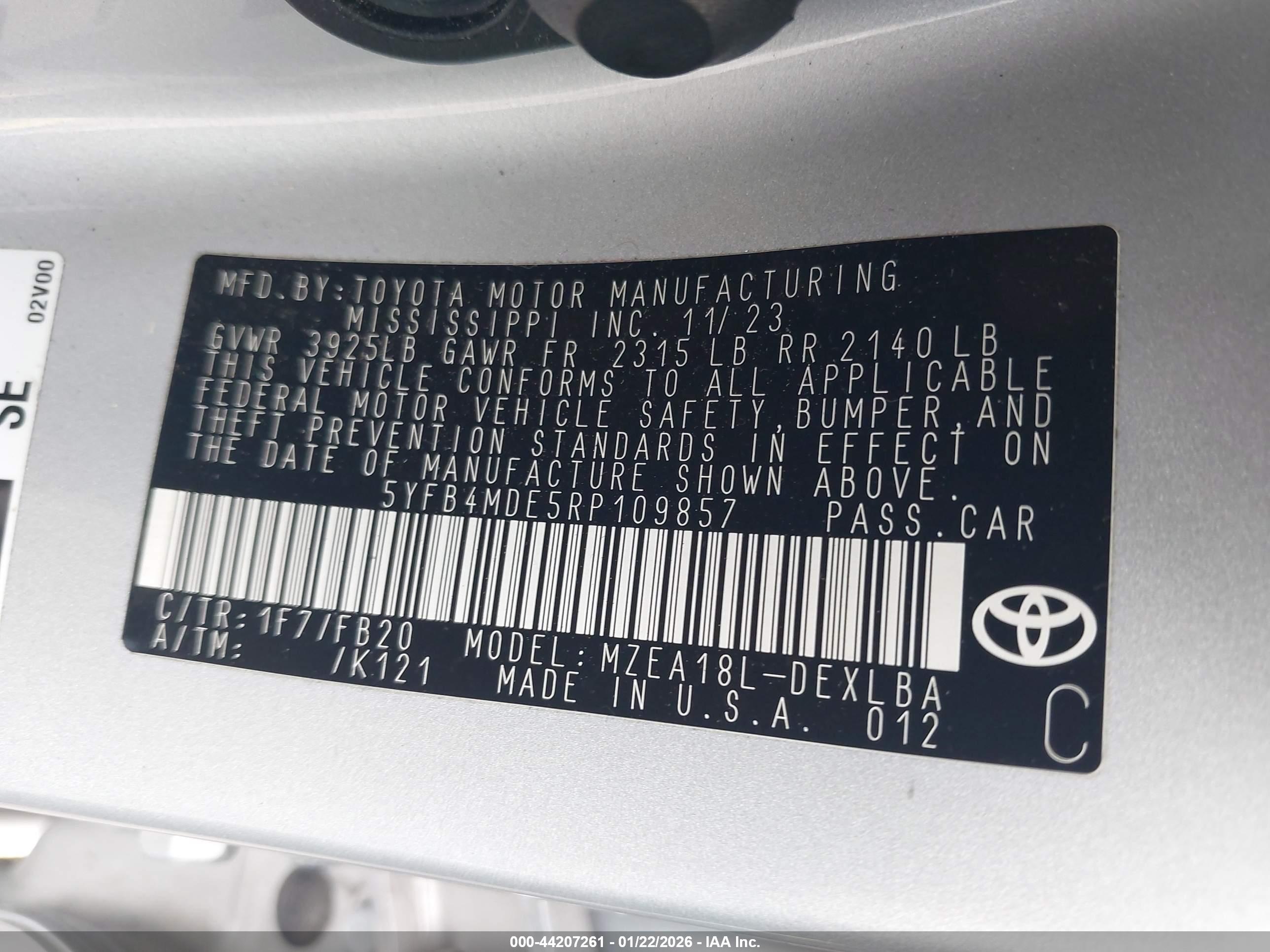 TOYOTA COROLLA image 9