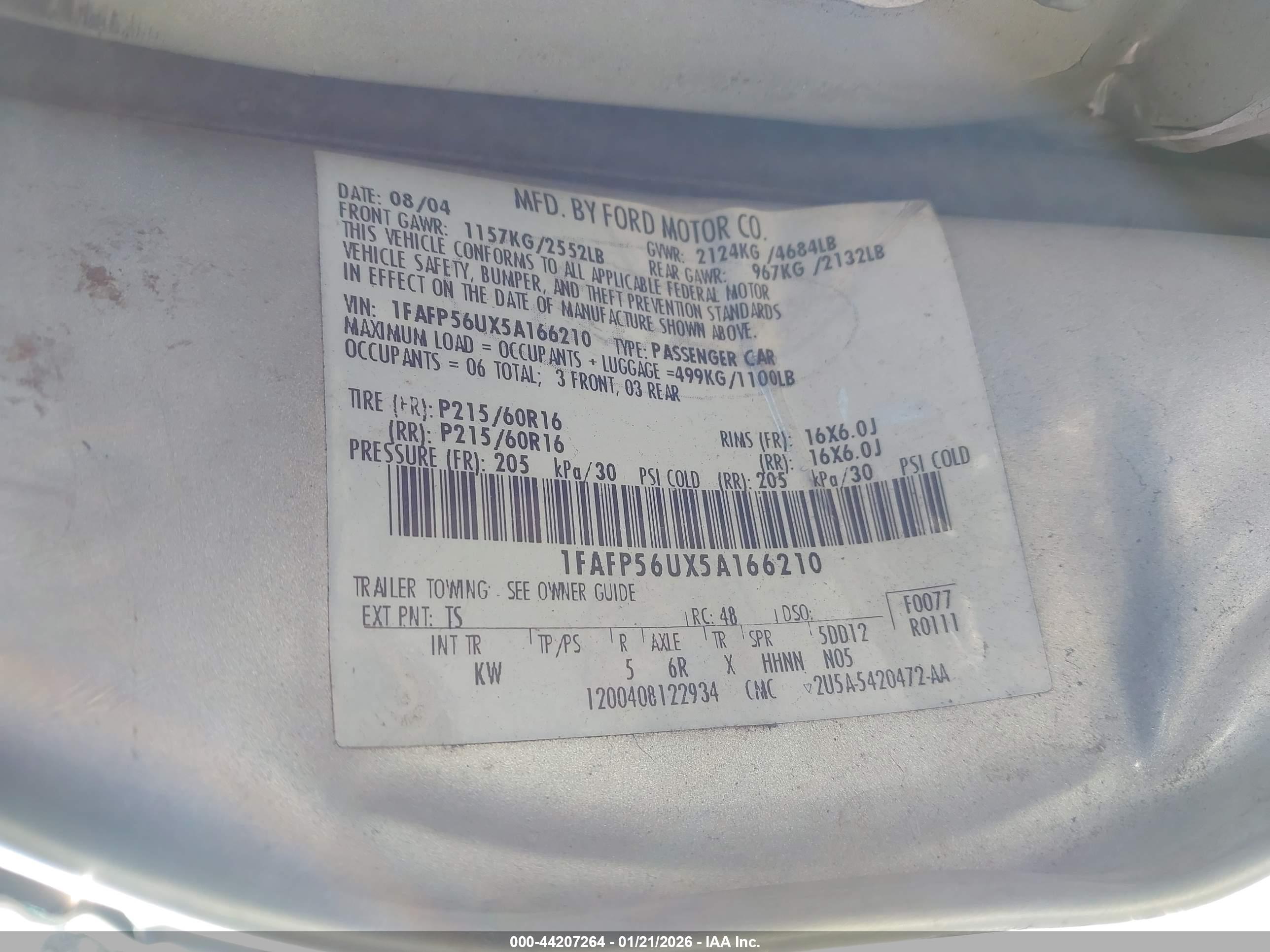 FORD TAURUS image 9