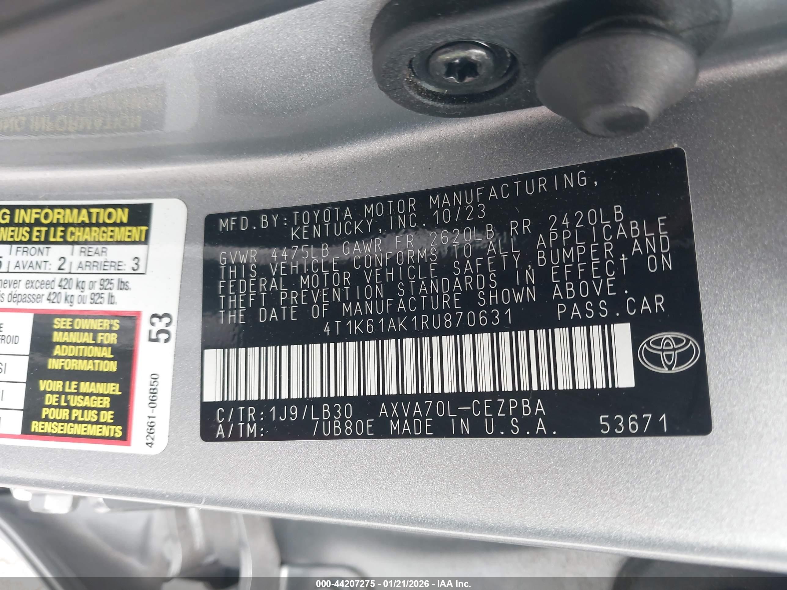 TOYOTA CAMRY image 9
