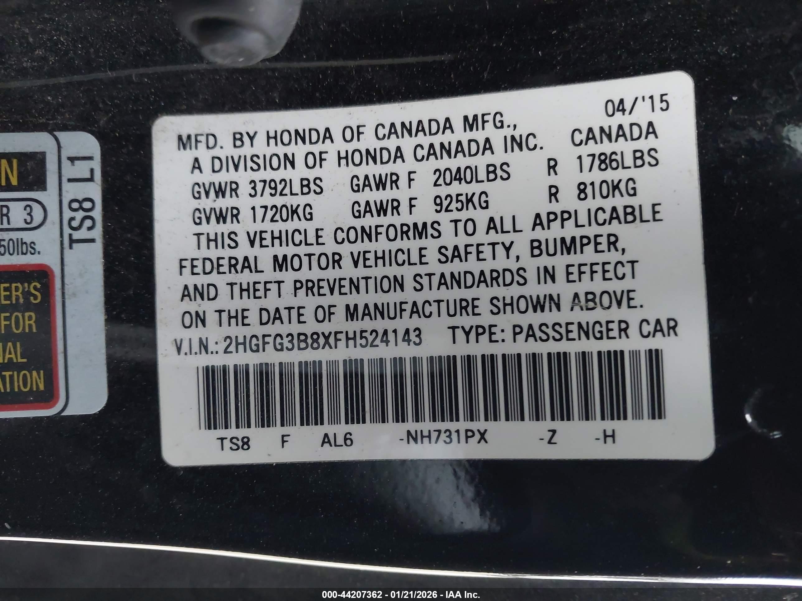 HONDA CIVIC image 9
