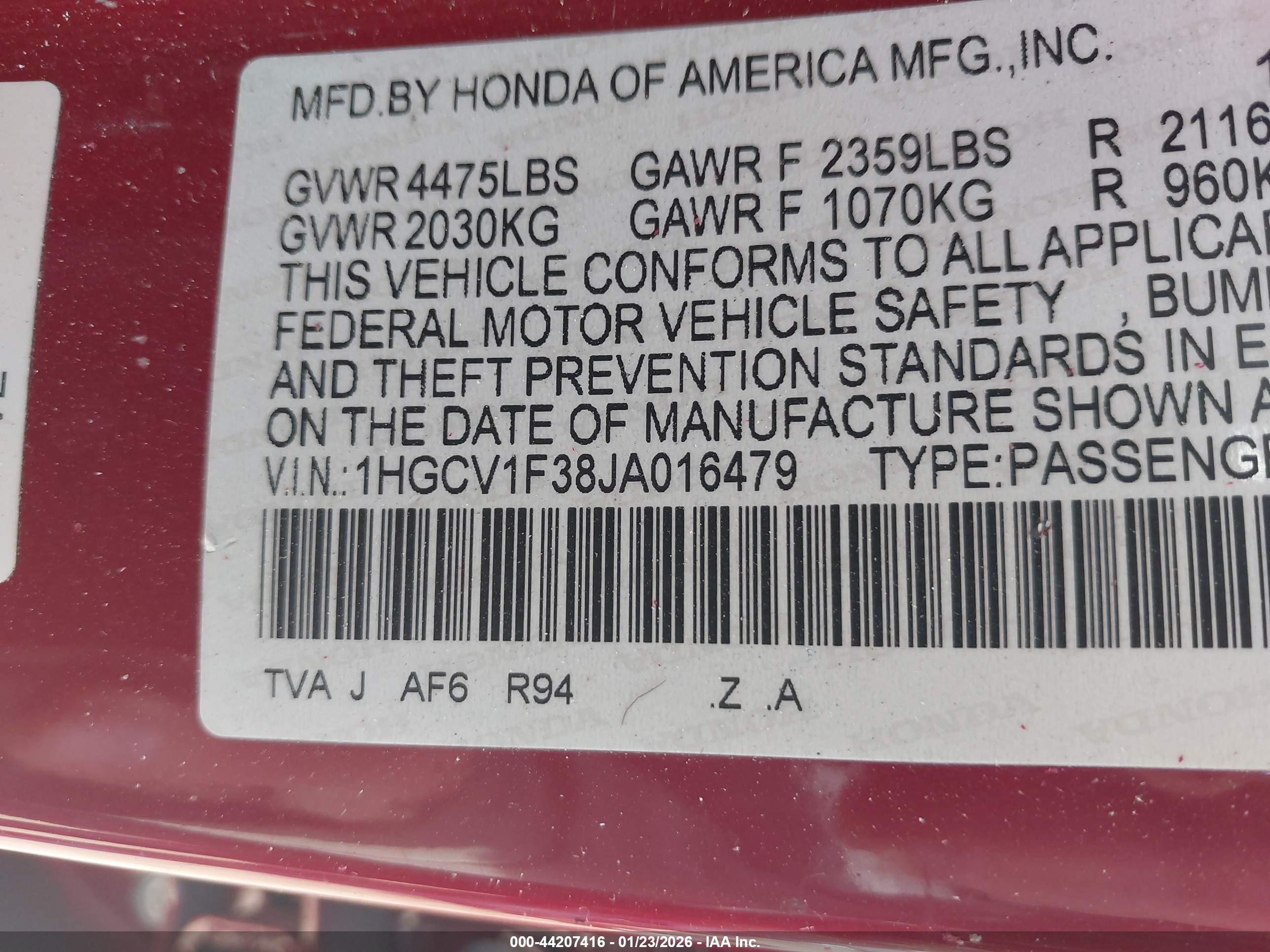 HONDA ACCORD image 9