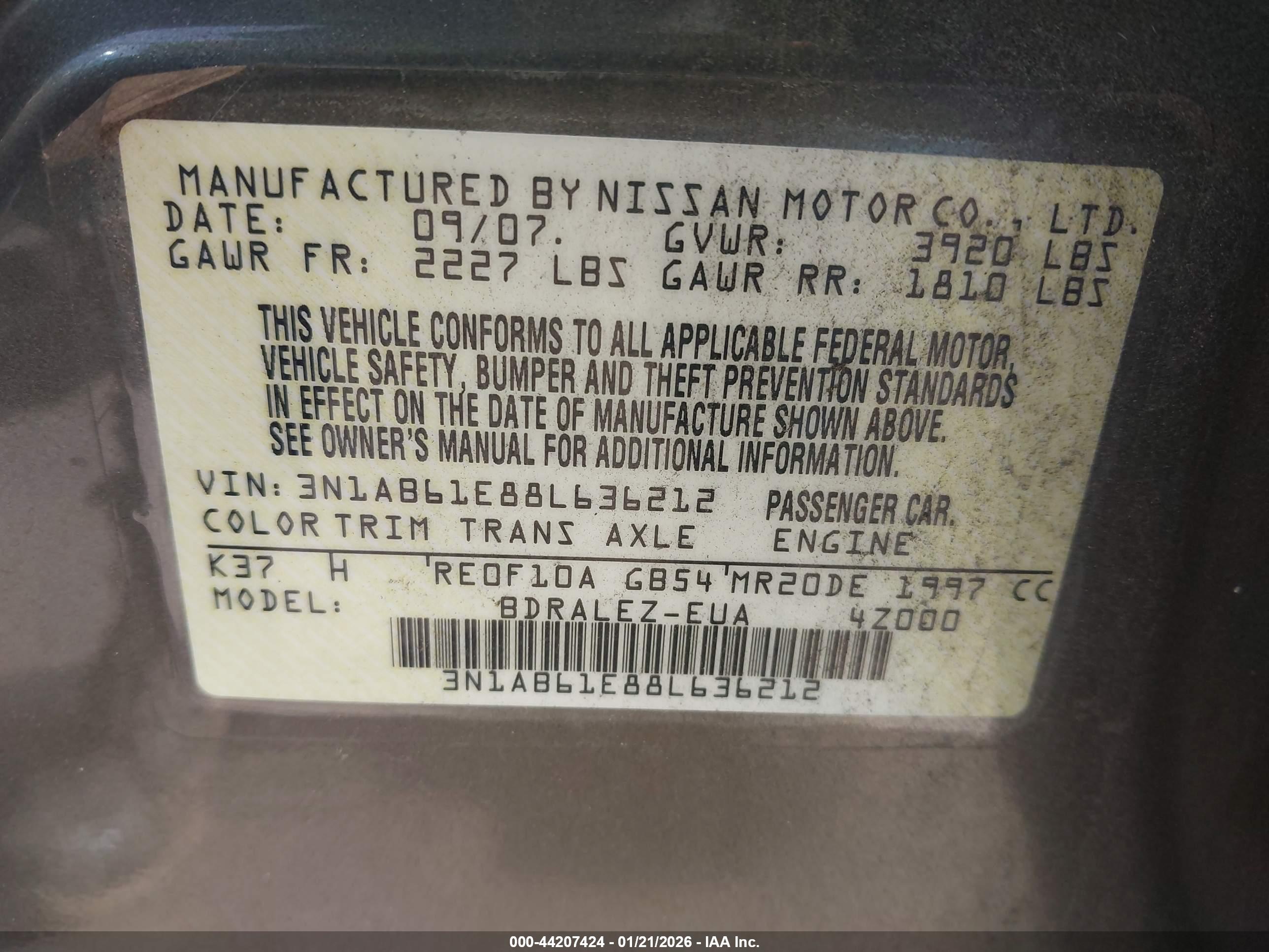 NISSAN SENTRA image 9