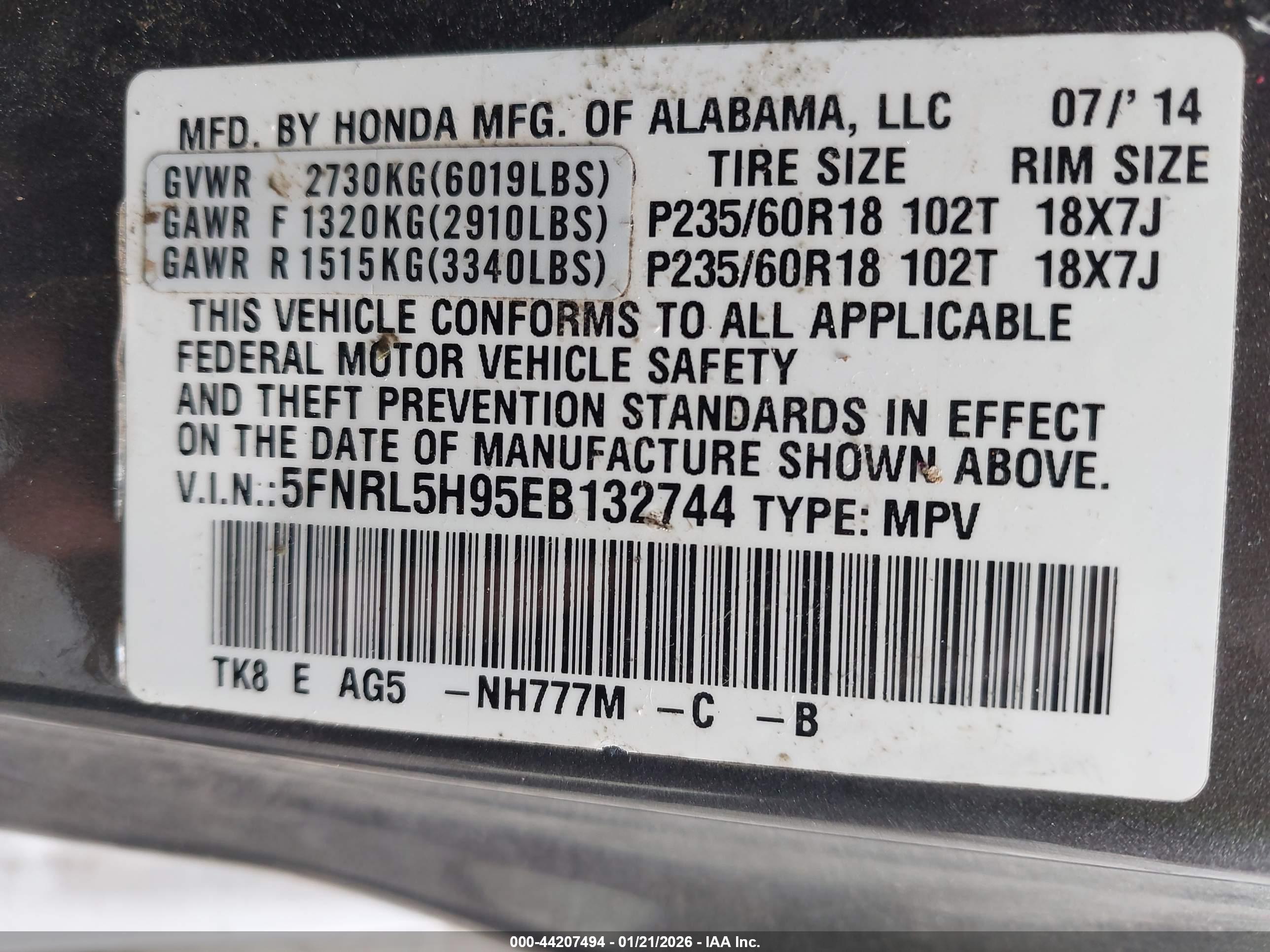 HONDA ODYSSEY image 9