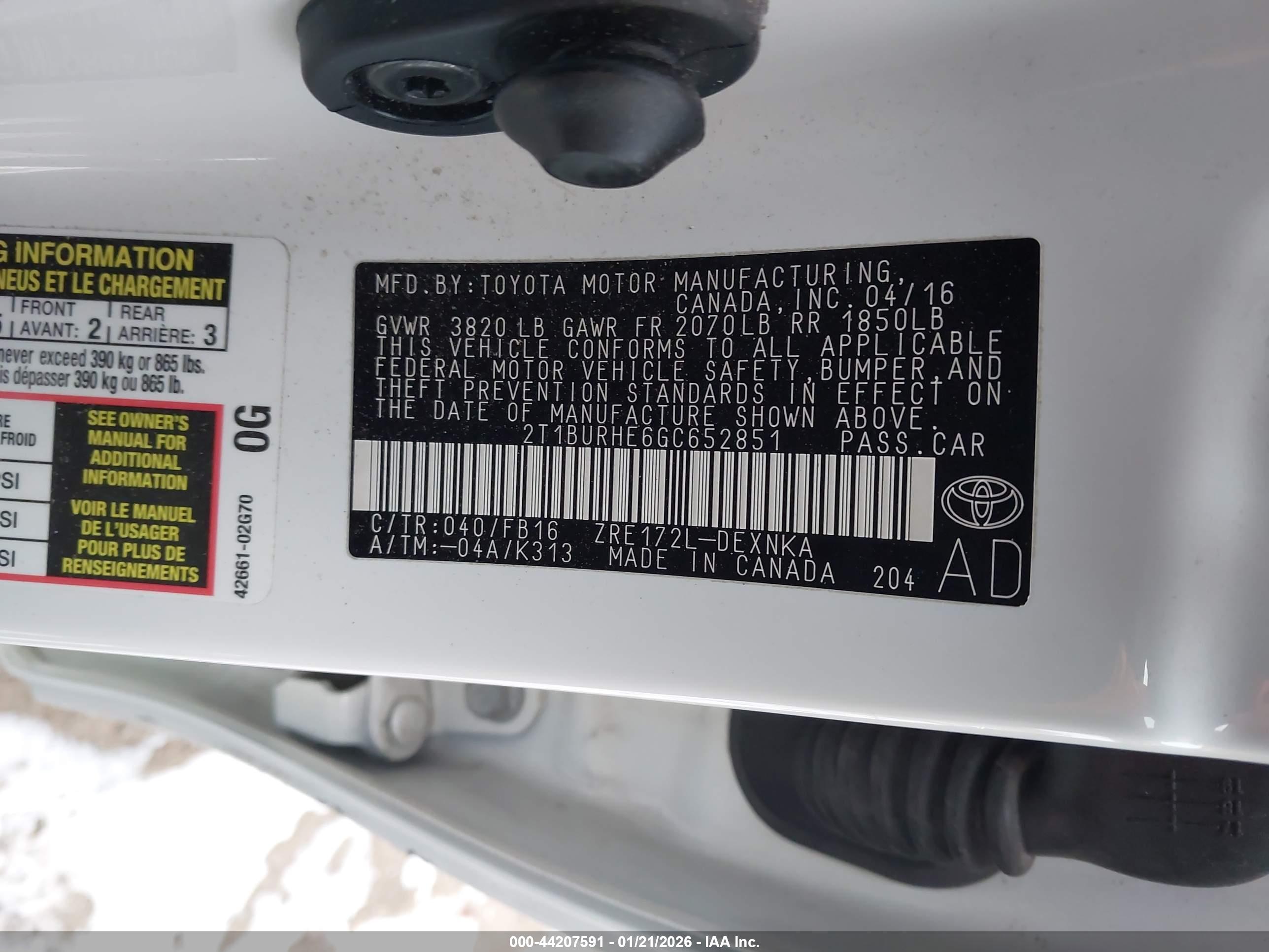 TOYOTA COROLLA image 9