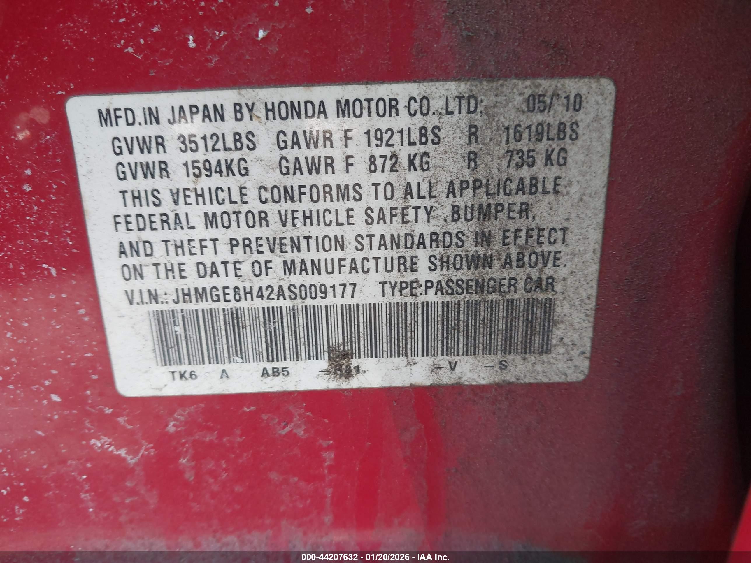 HONDA FIT image 9