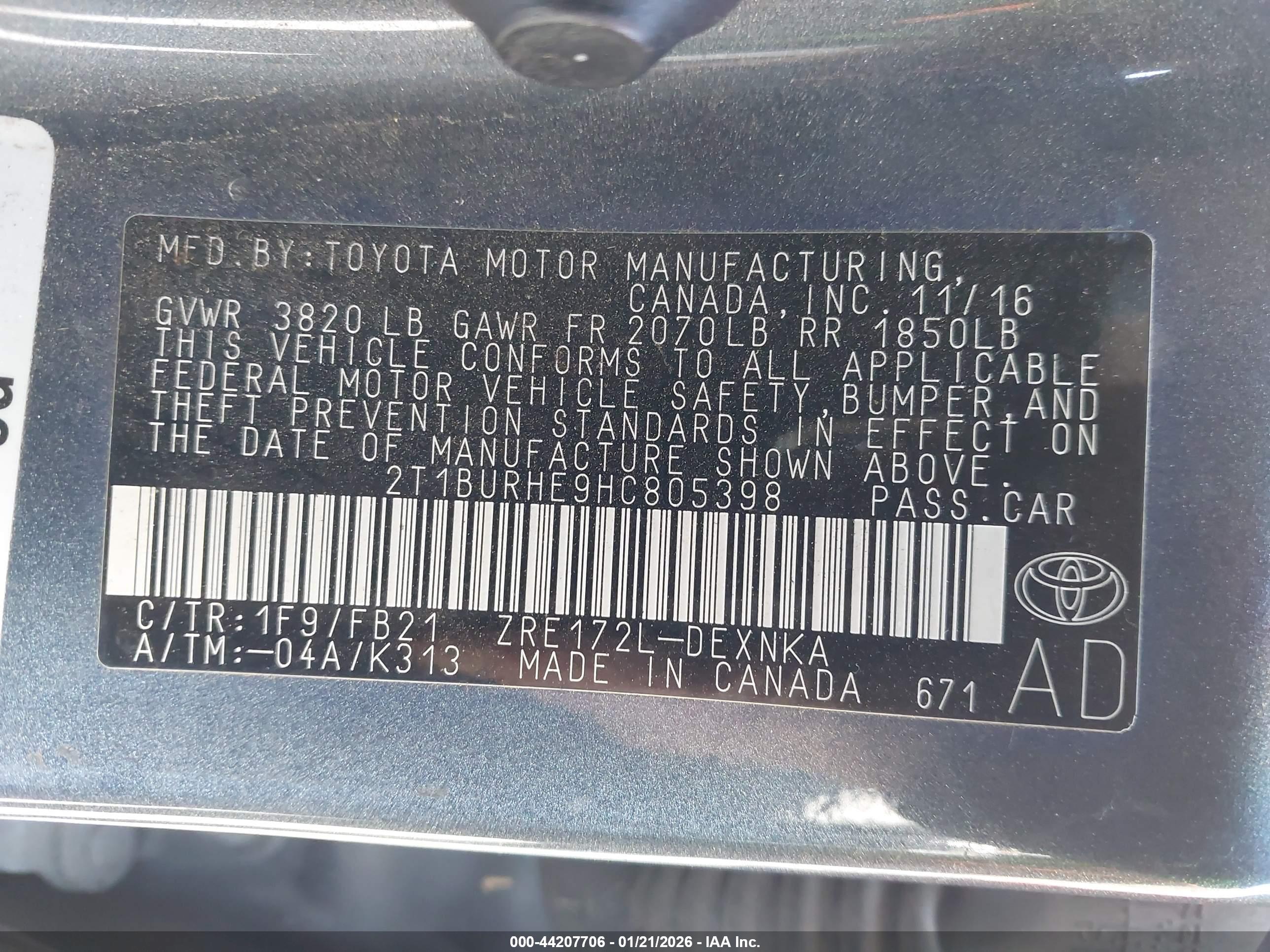 TOYOTA COROLLA image 9