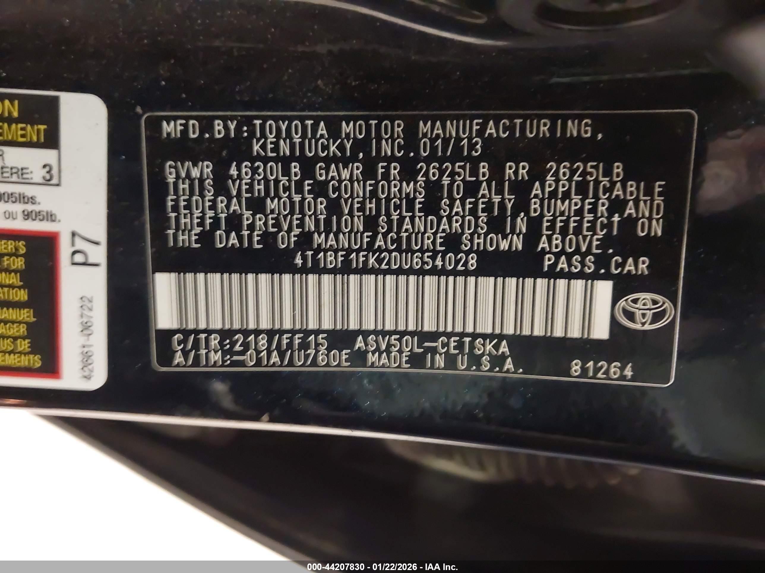 TOYOTA CAMRY image 9