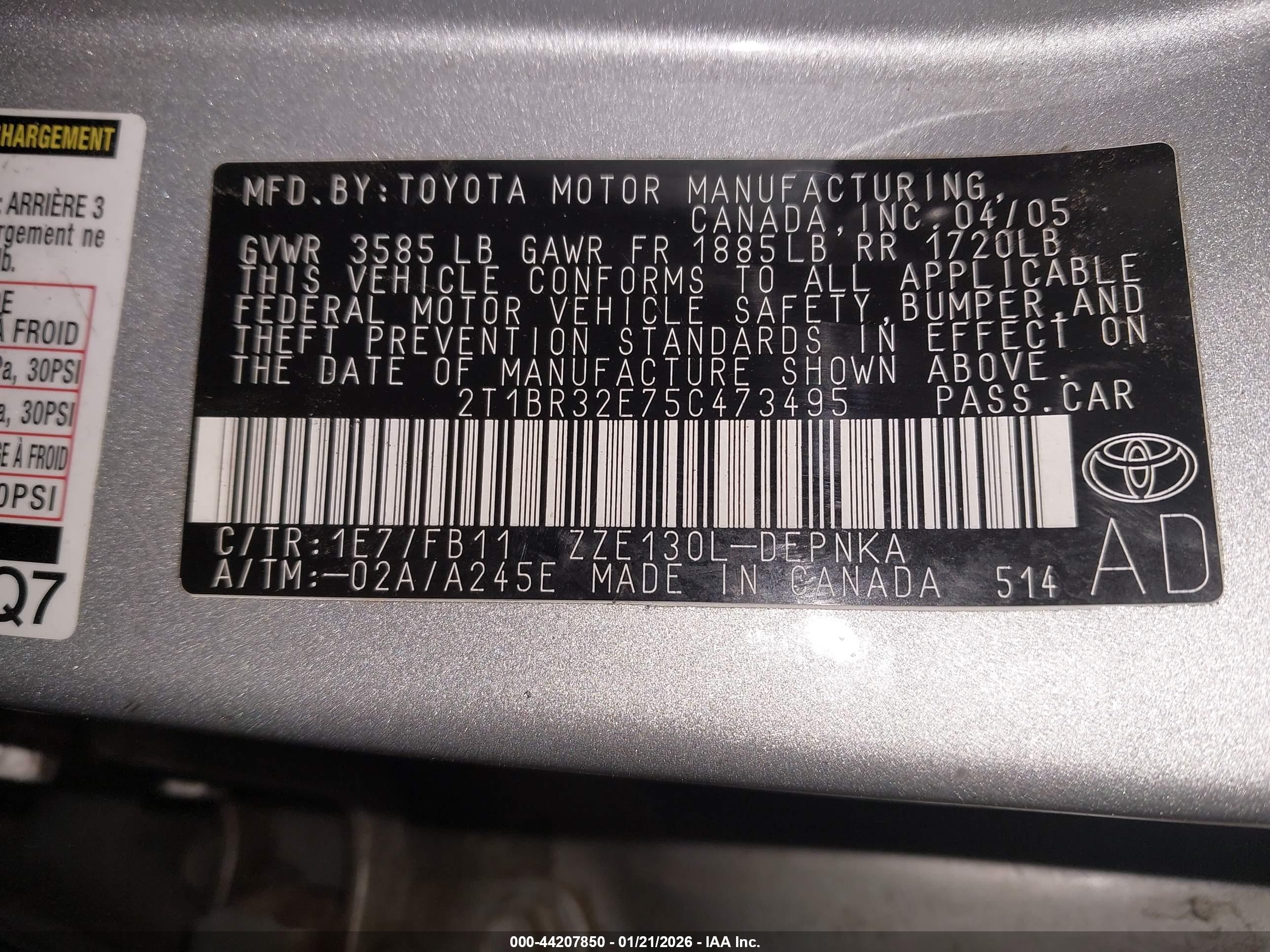 TOYOTA COROLLA image 9