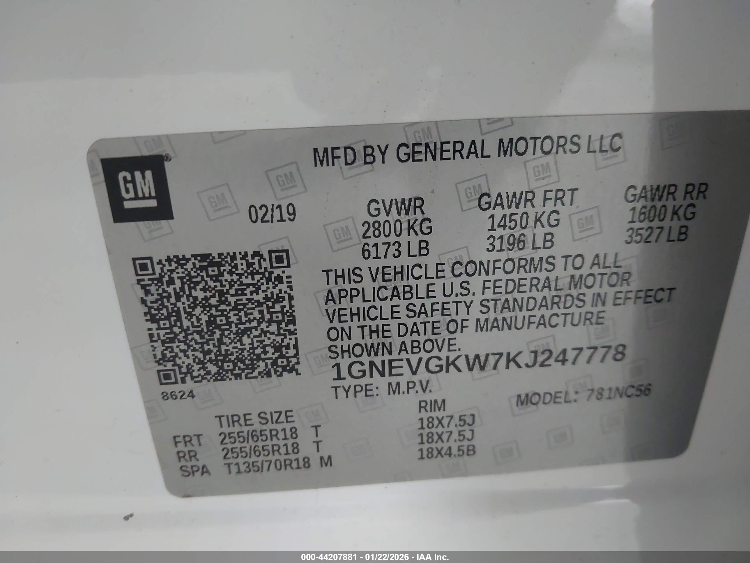 CHEVROLET TRAVERSE image 9