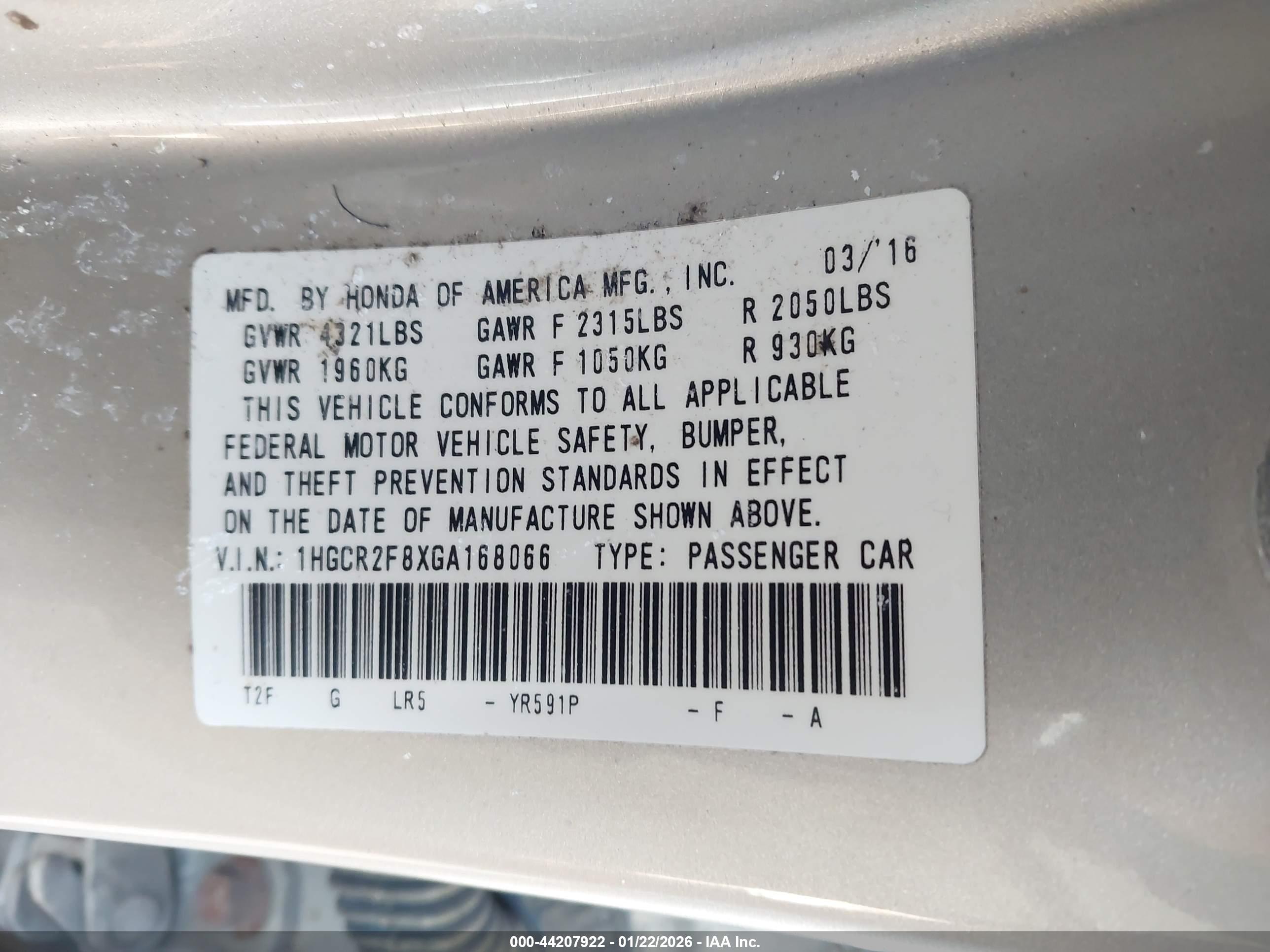 HONDA ACCORD image 9
