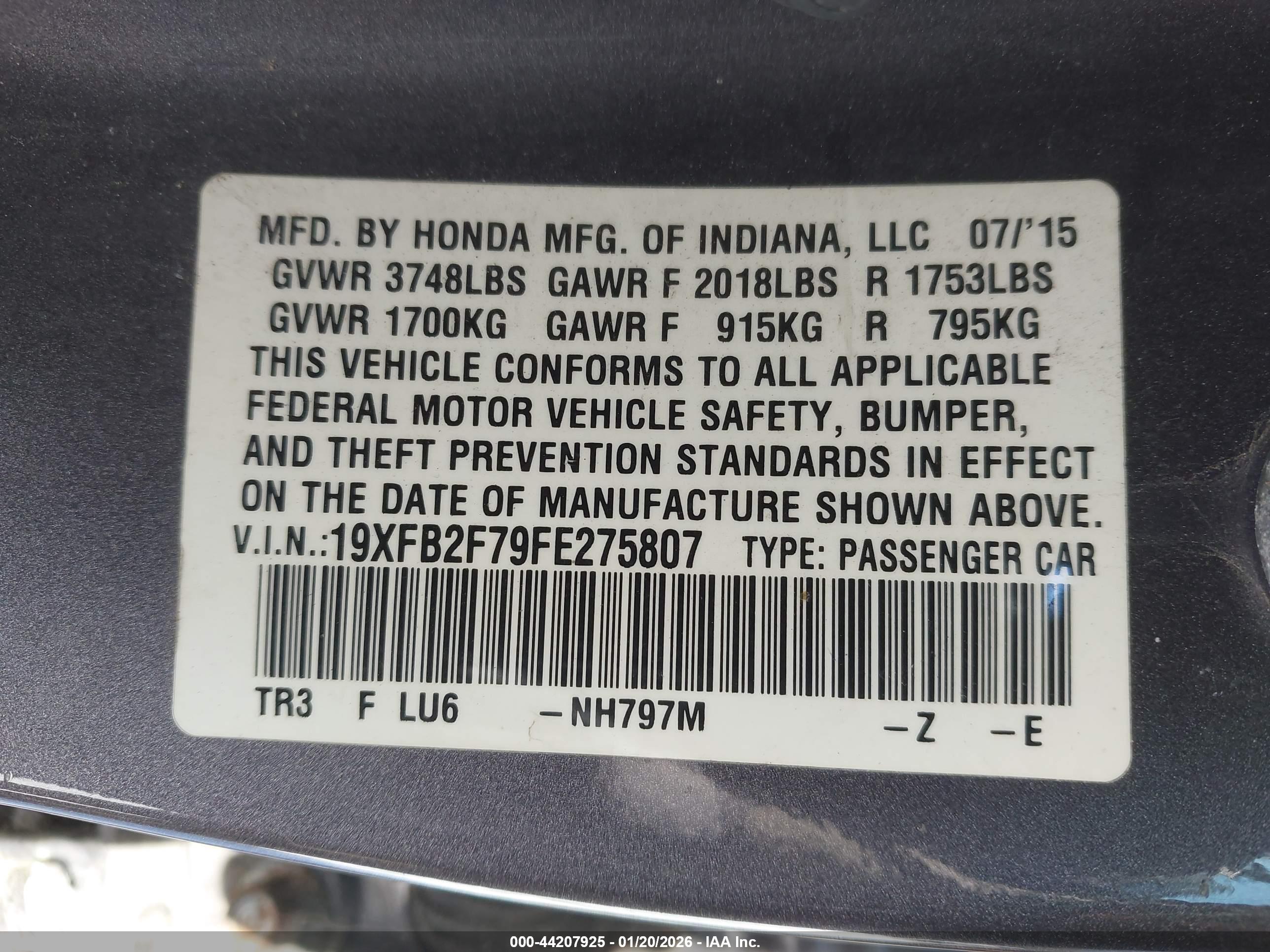 HONDA CIVIC image 9