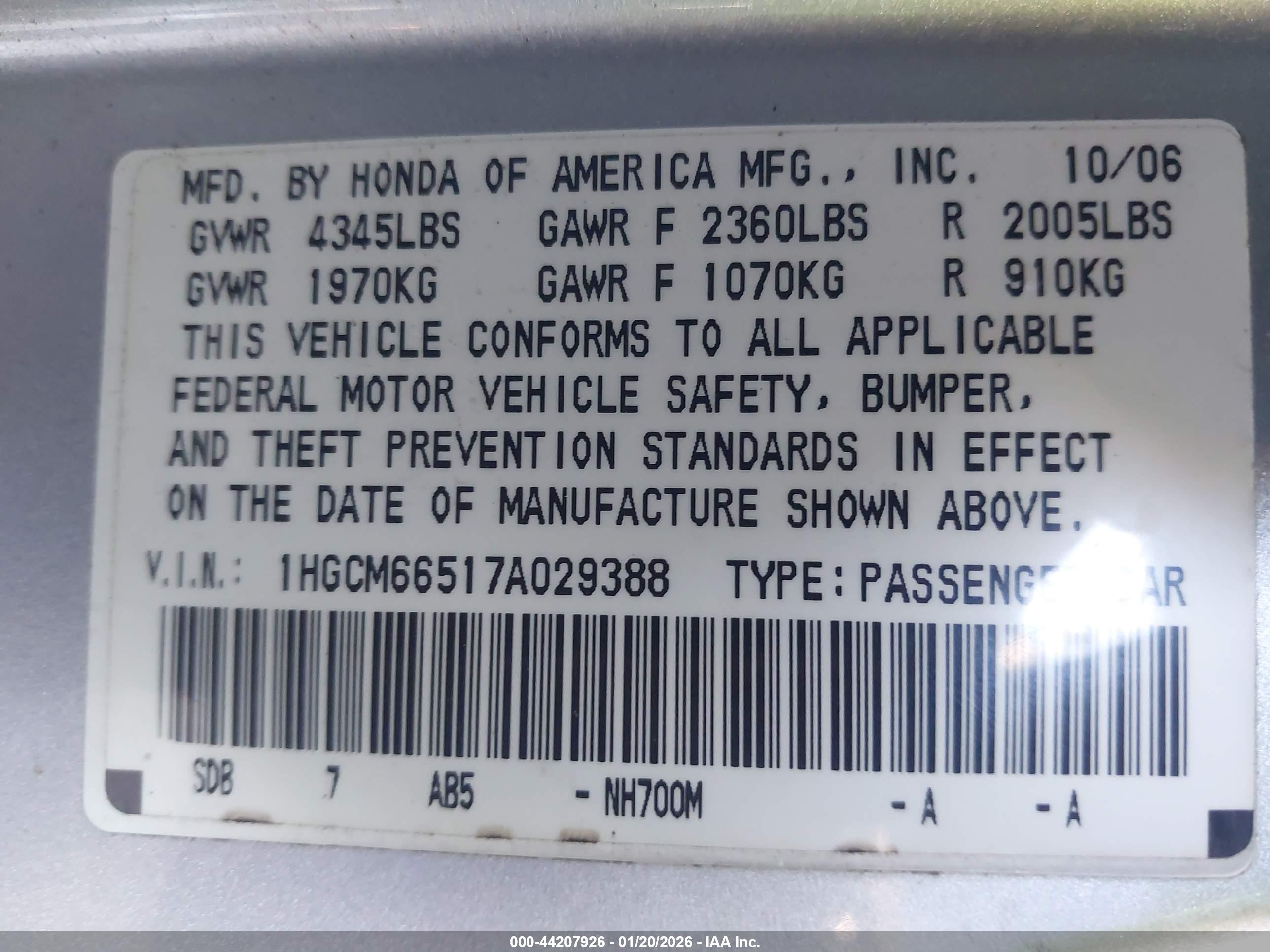 HONDA ACCORD image 9