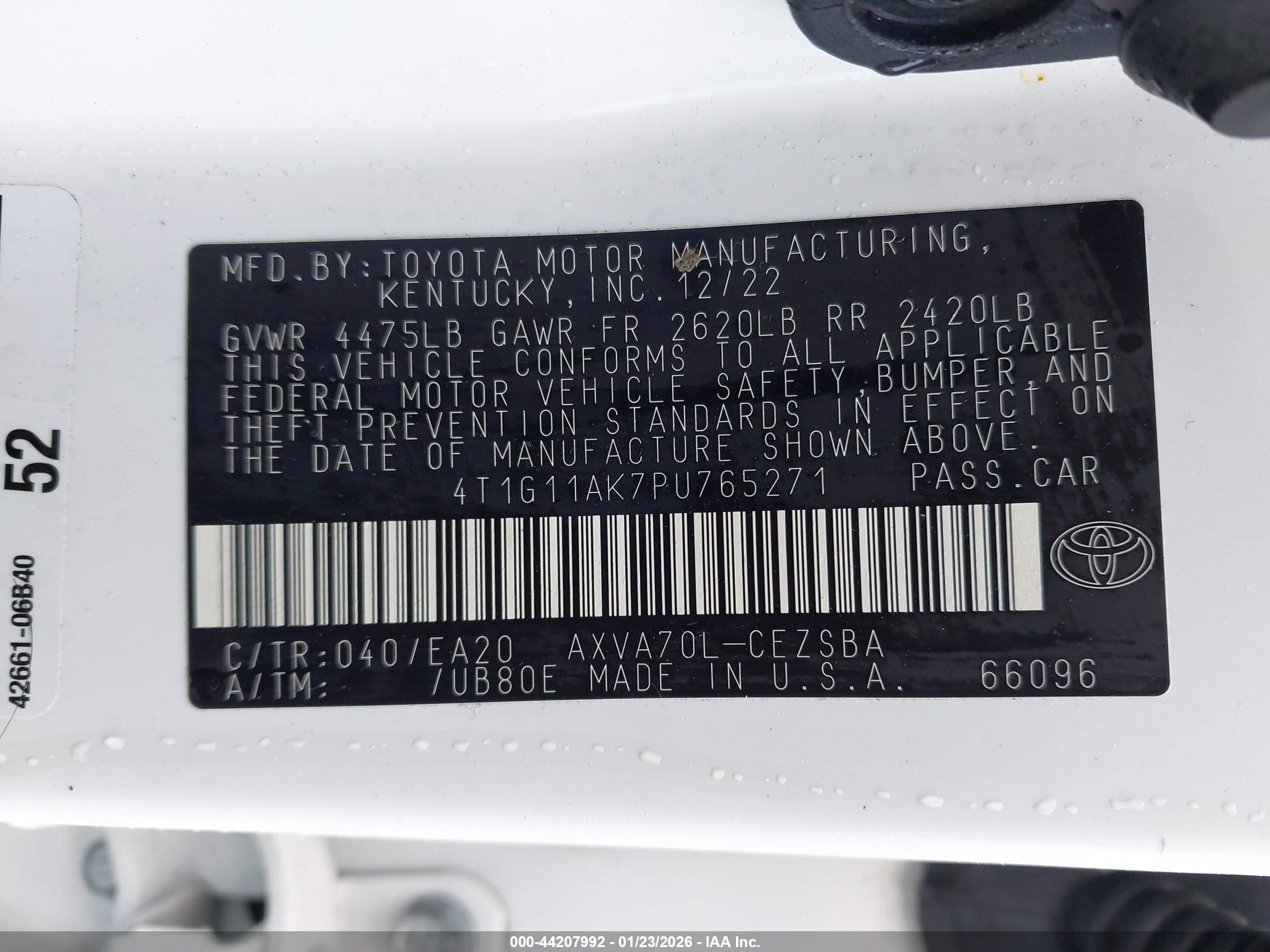 TOYOTA CAMRY image 9