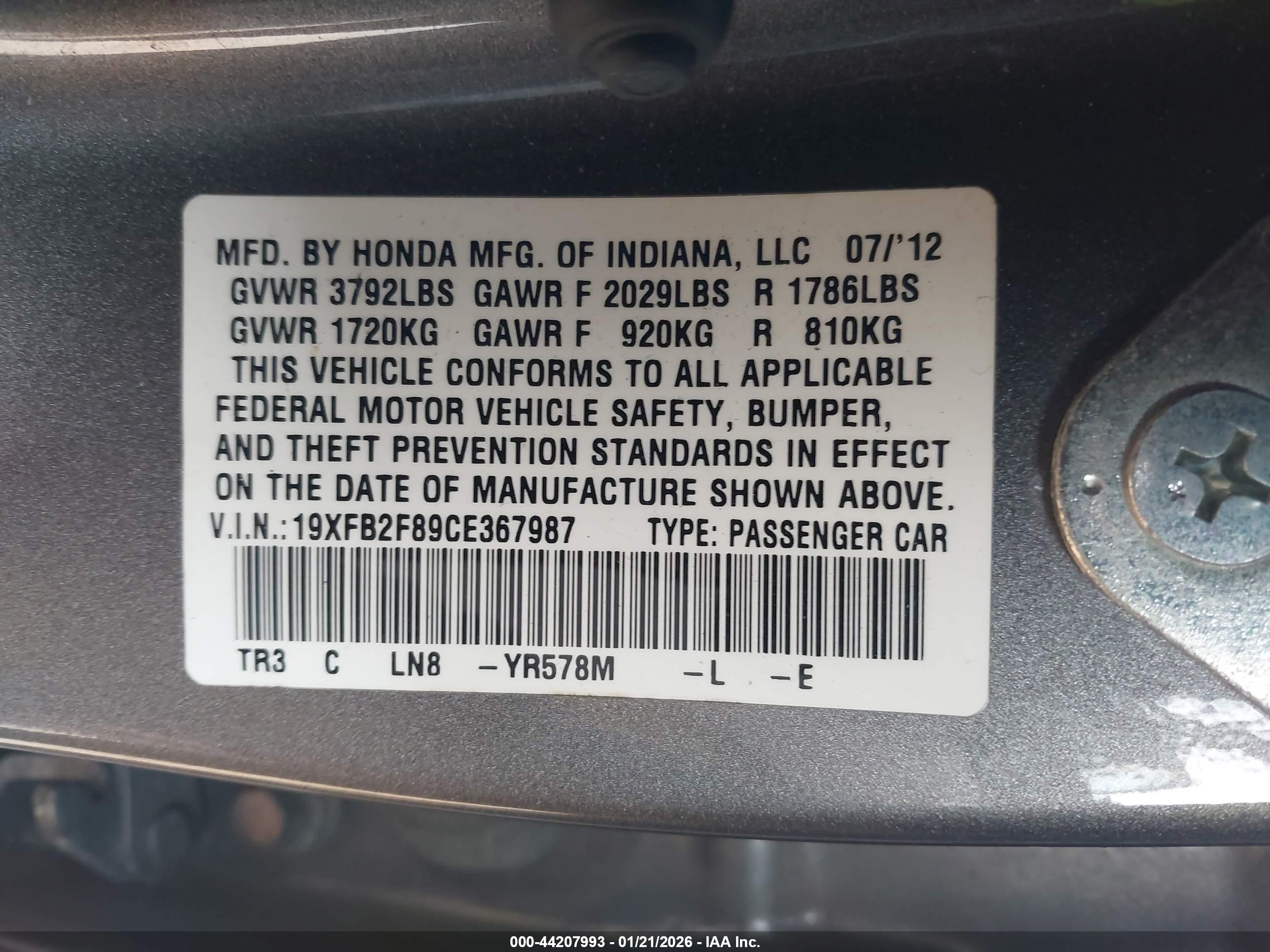HONDA CIVIC image 9