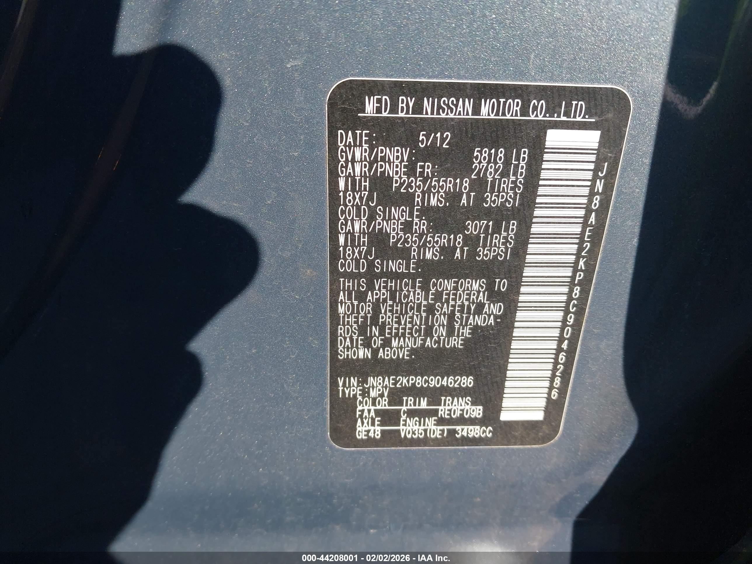 NISSAN QUEST image 9