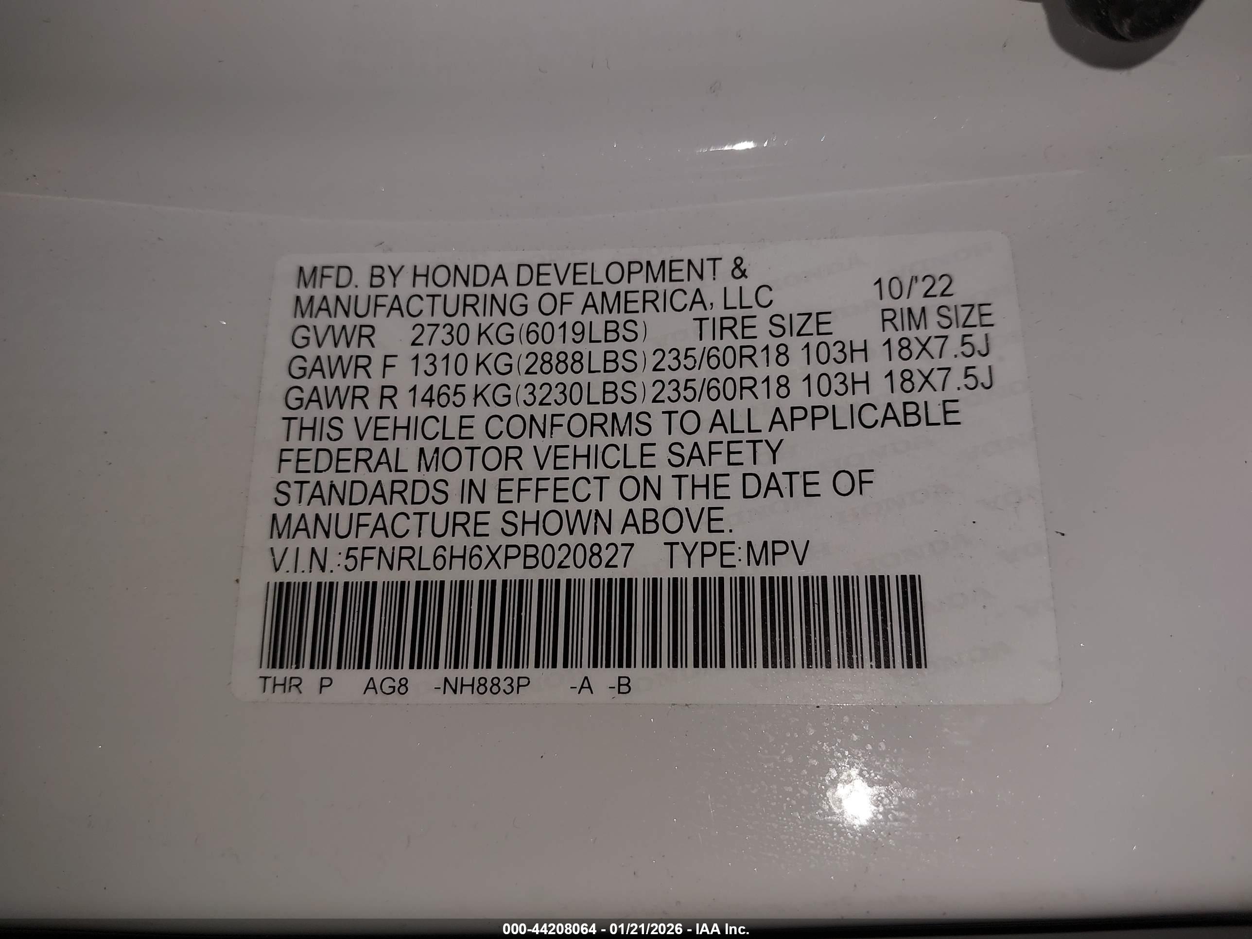 HONDA ODYSSEY image 9