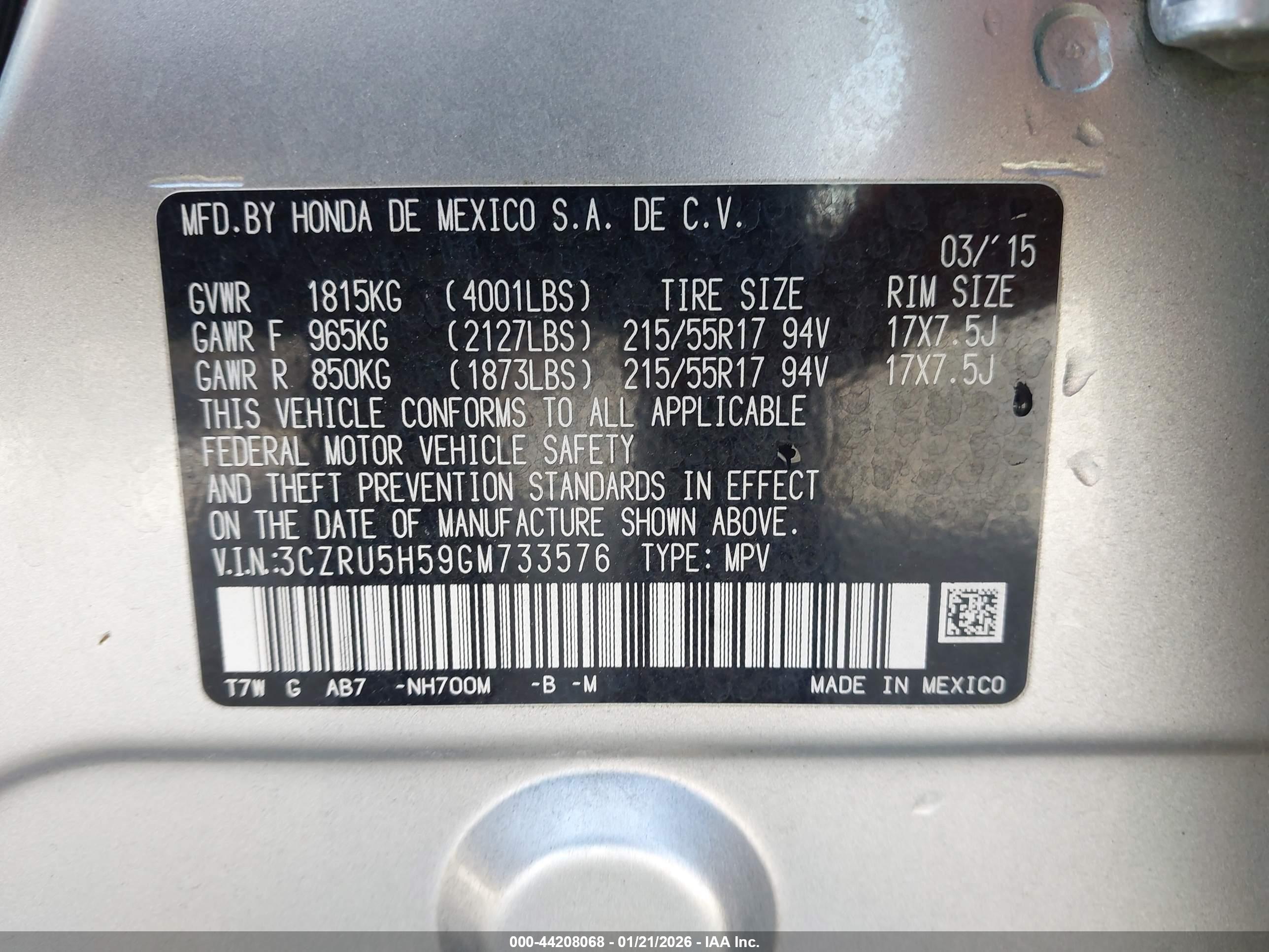 HONDA HR-V image 9