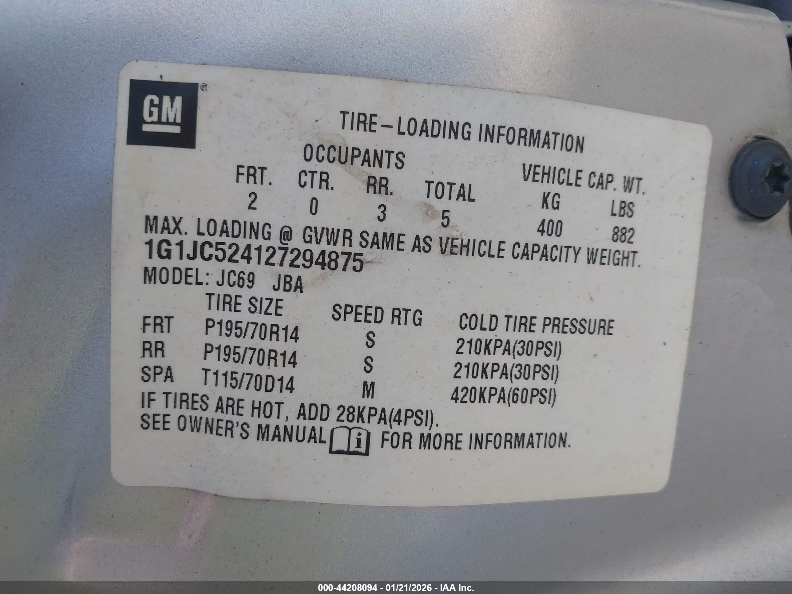 CHEVROLET CAVALIER image 9