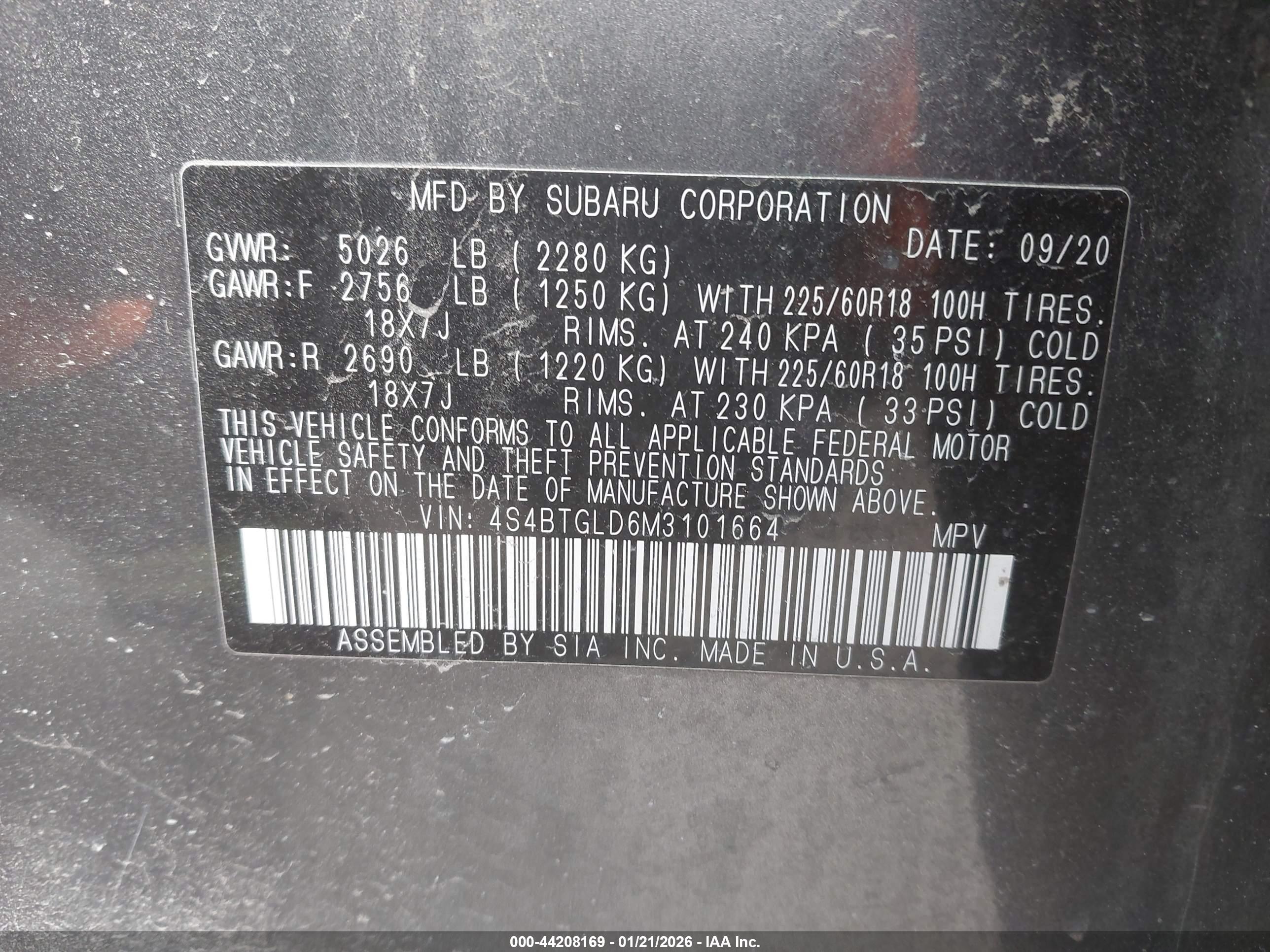 SUBARU OUTBACK image 9