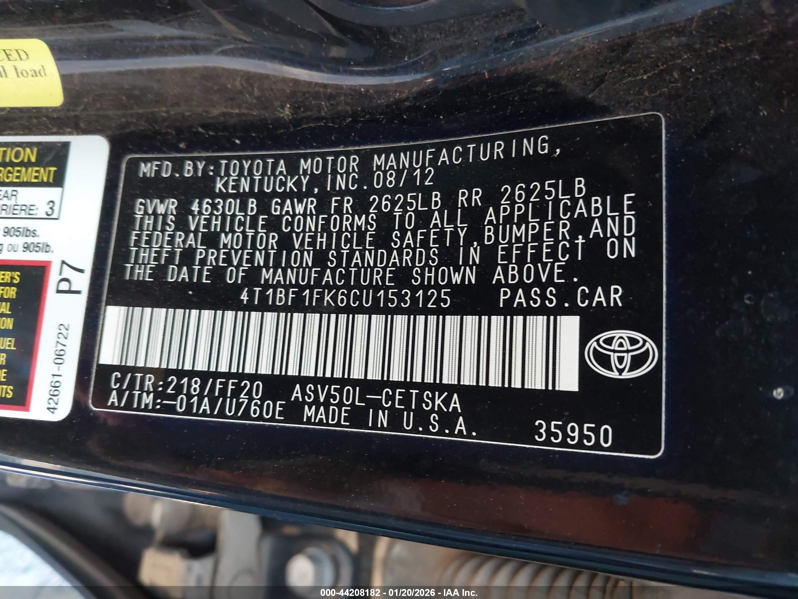 TOYOTA CAMRY image 9