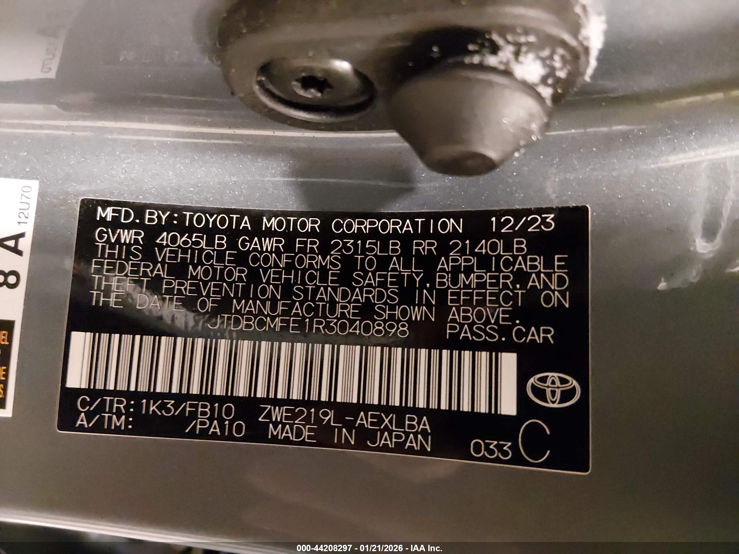 TOYOTA COROLLA image 9
