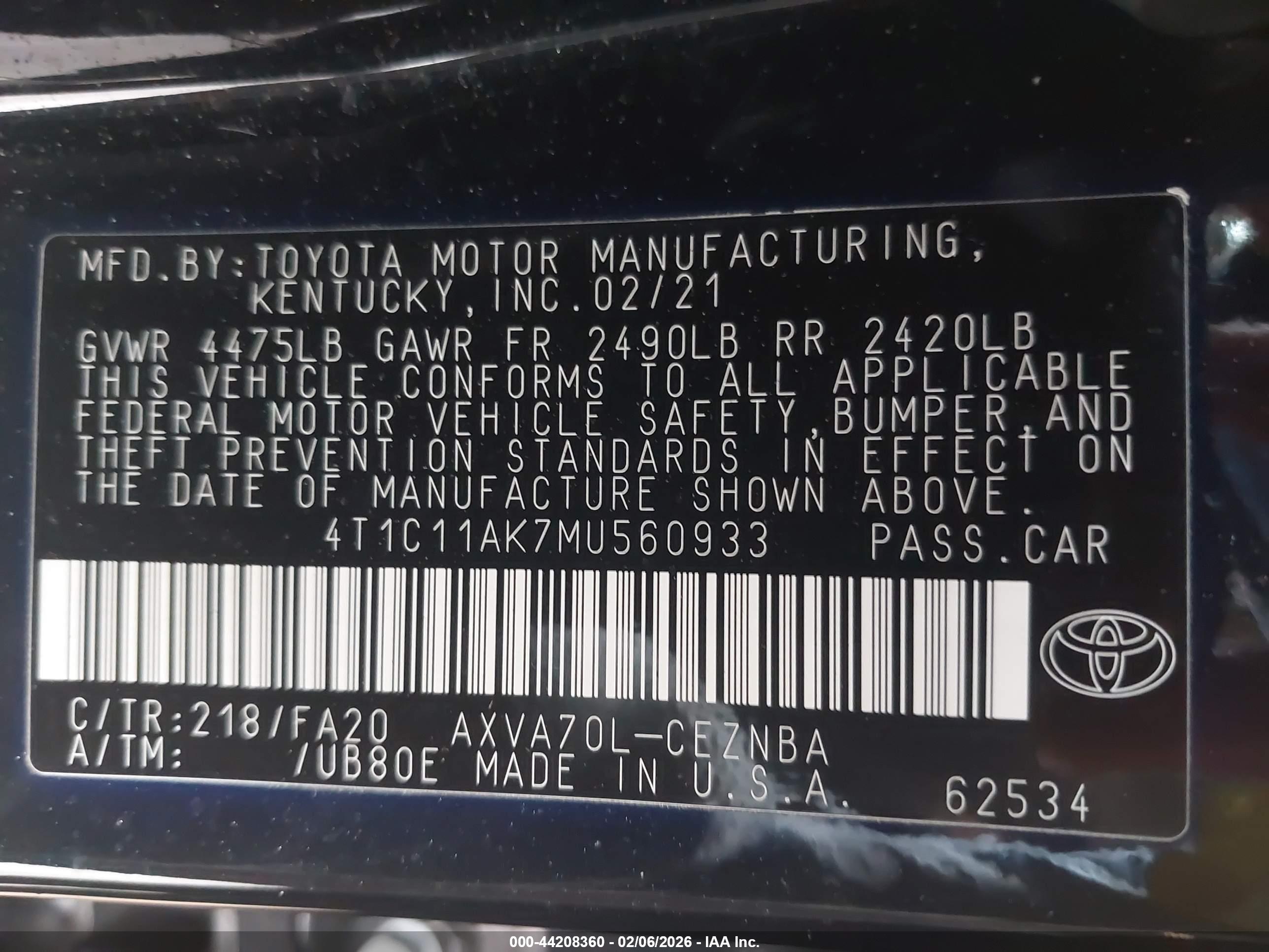 TOYOTA CAMRY image 9