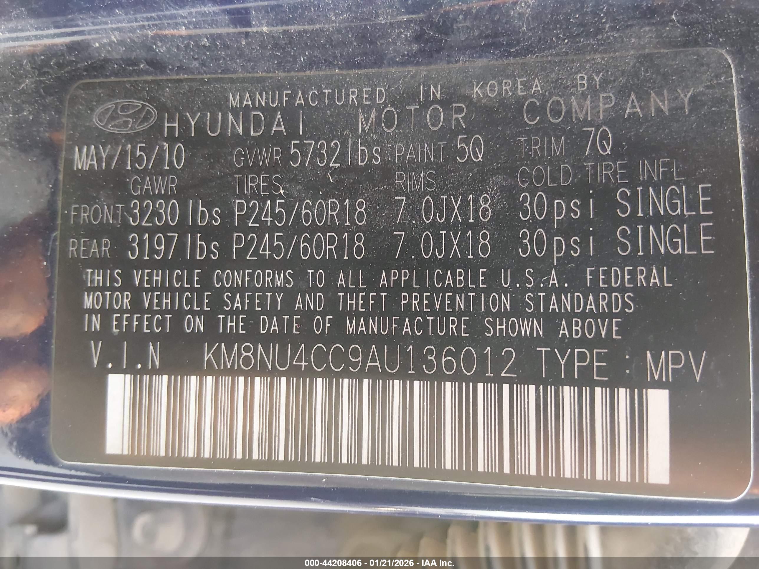 HYUNDAI VERACRUZ image 9