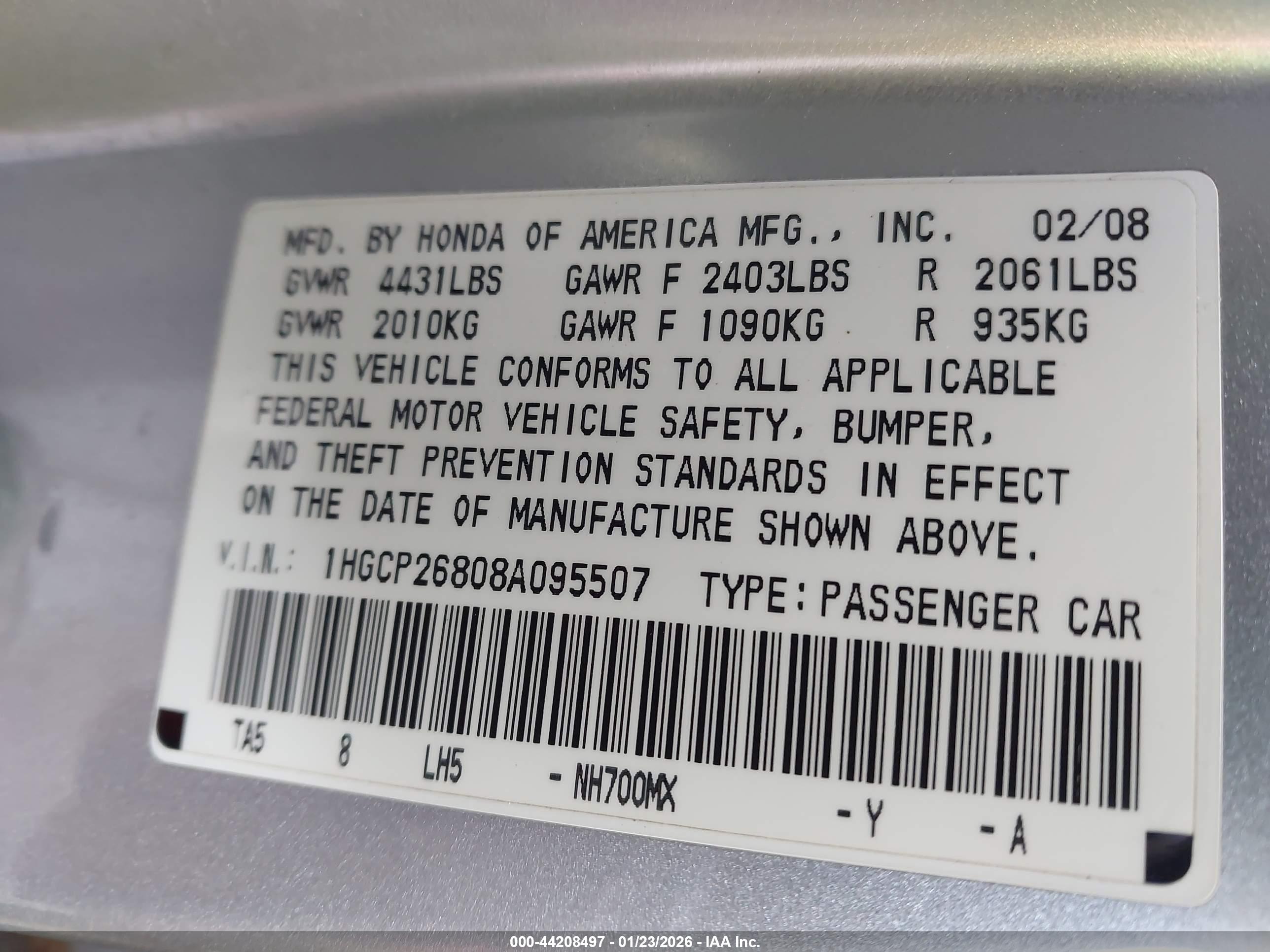 HONDA ACCORD image 9