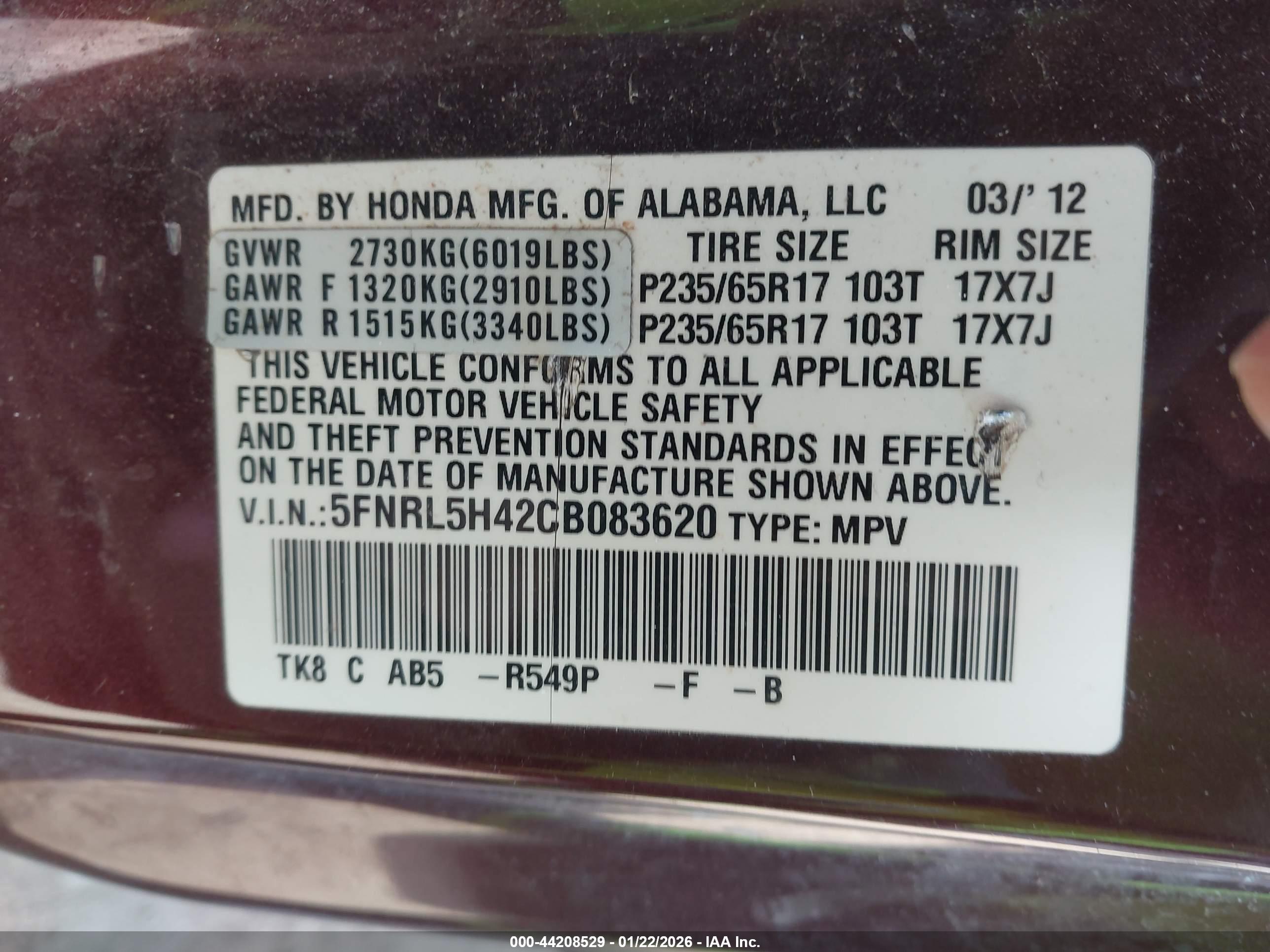 HONDA ODYSSEY image 9