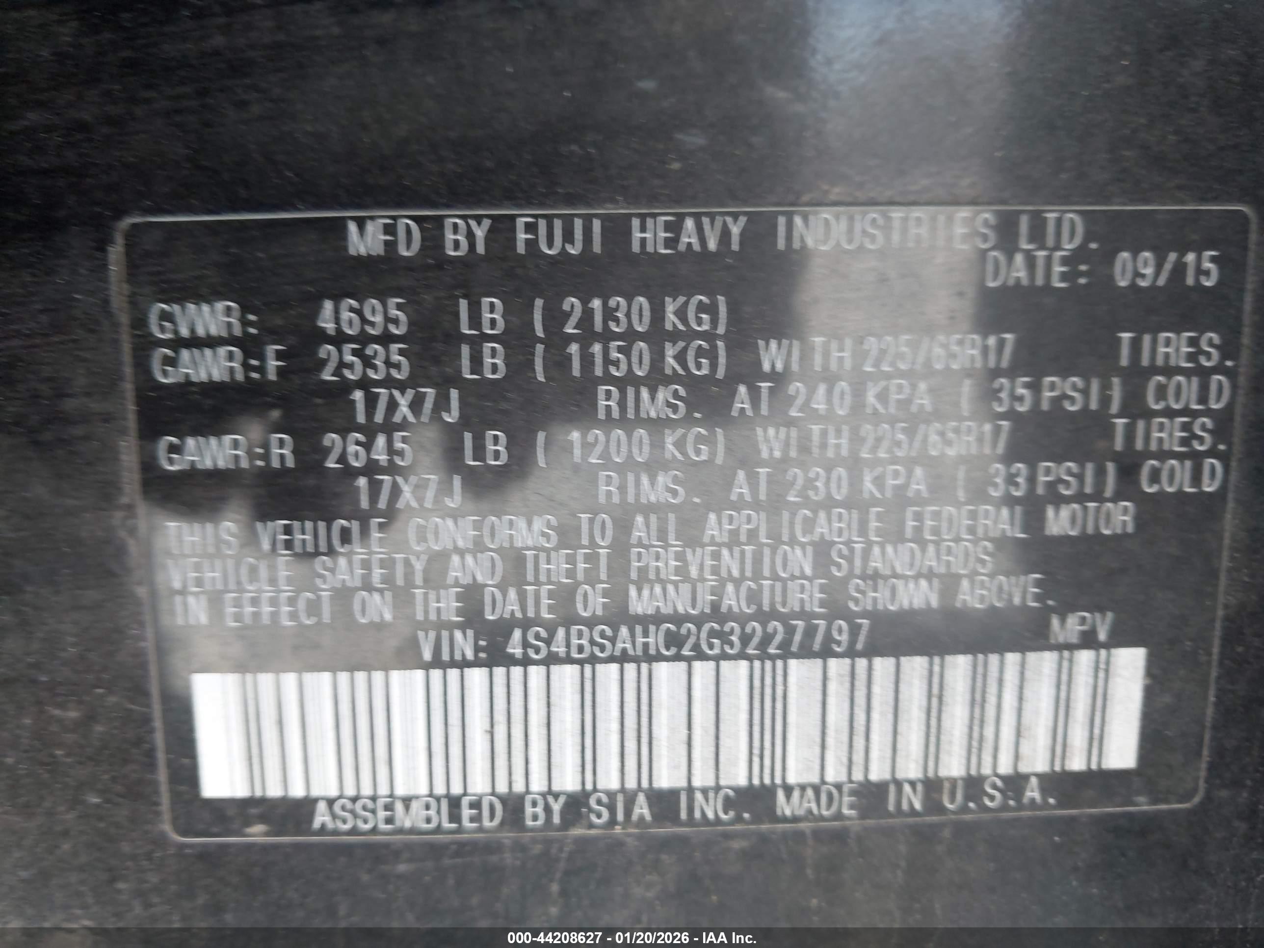 SUBARU OUTBACK image 9