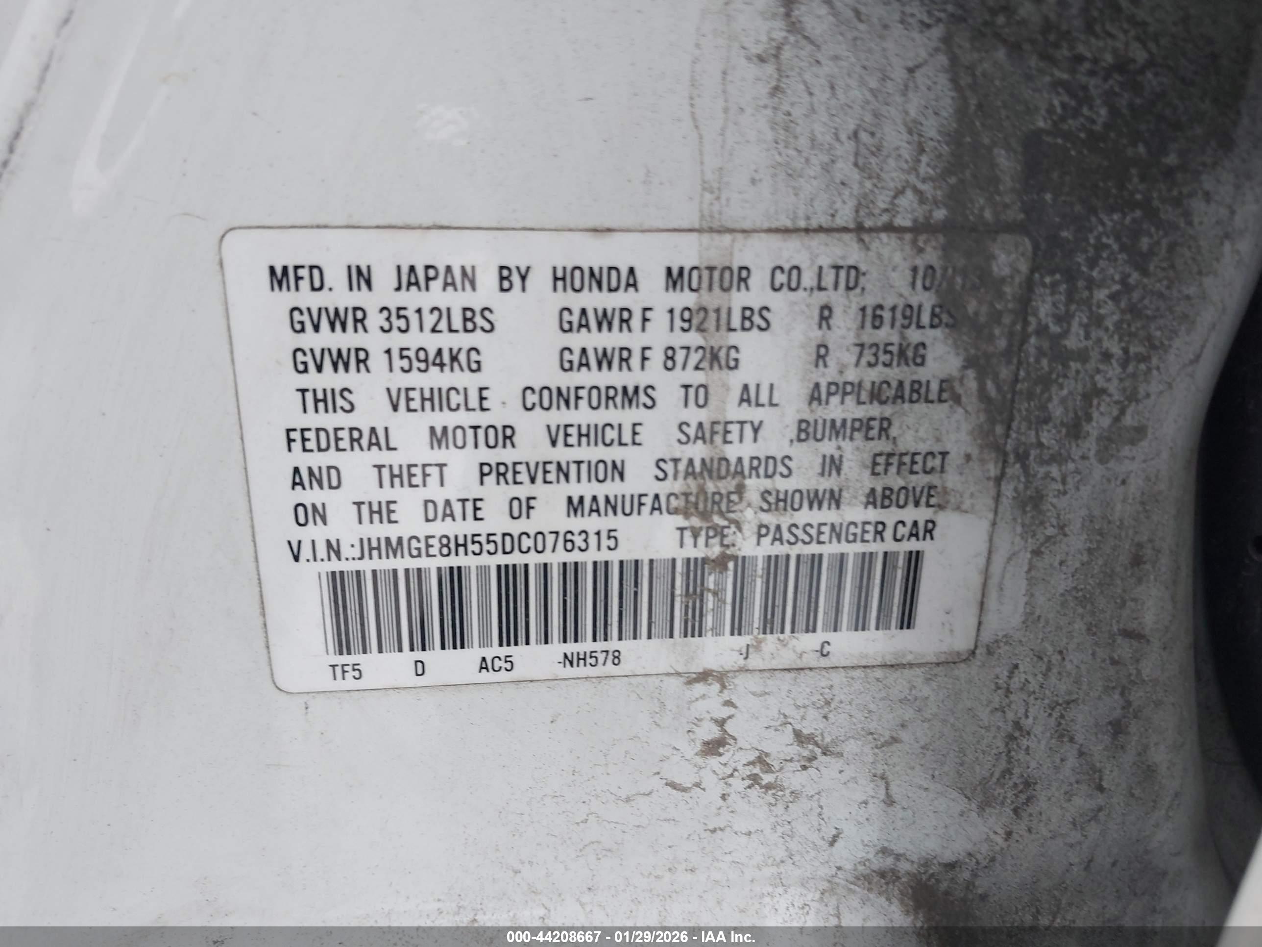HONDA FIT image 9