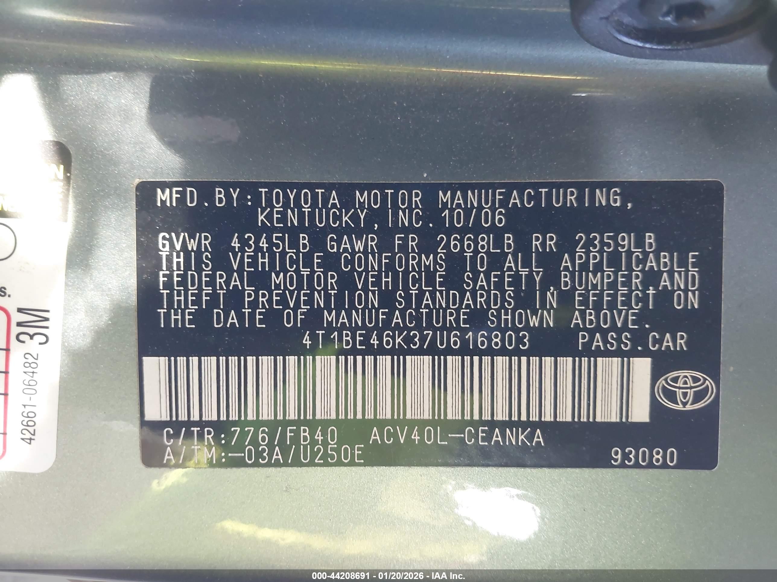 TOYOTA CAMRY image 9