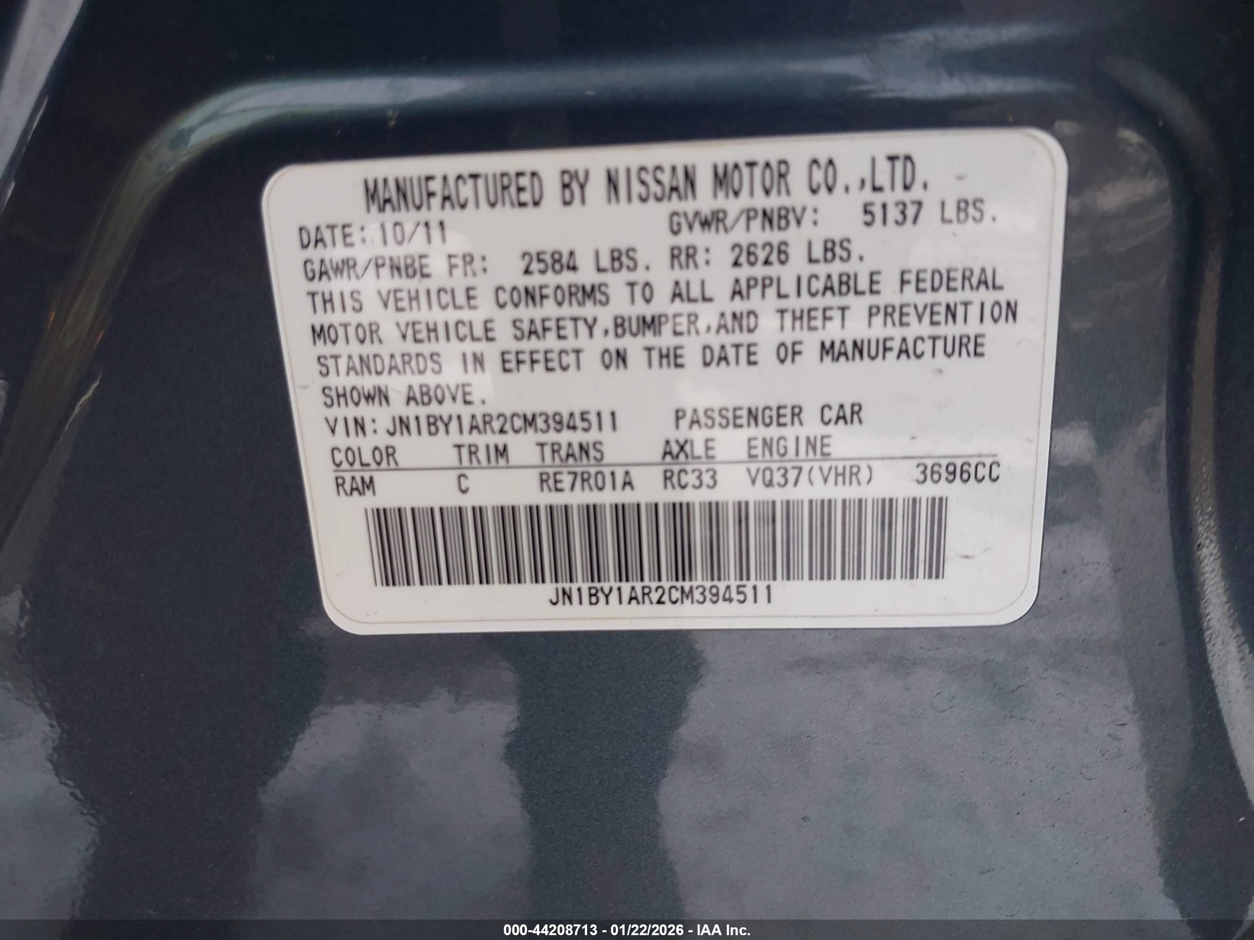 INFINITI M37X image 9