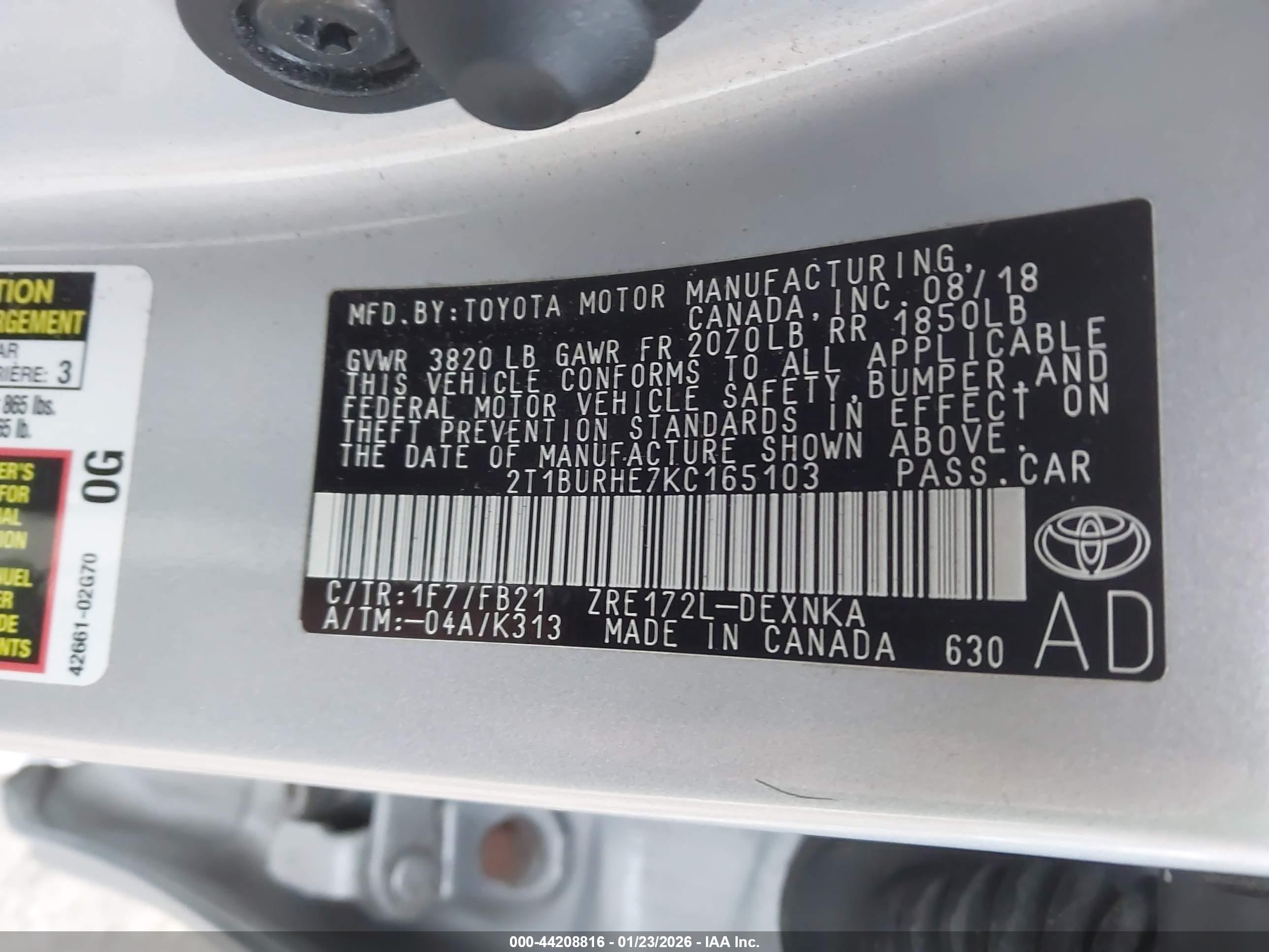 TOYOTA COROLLA image 9